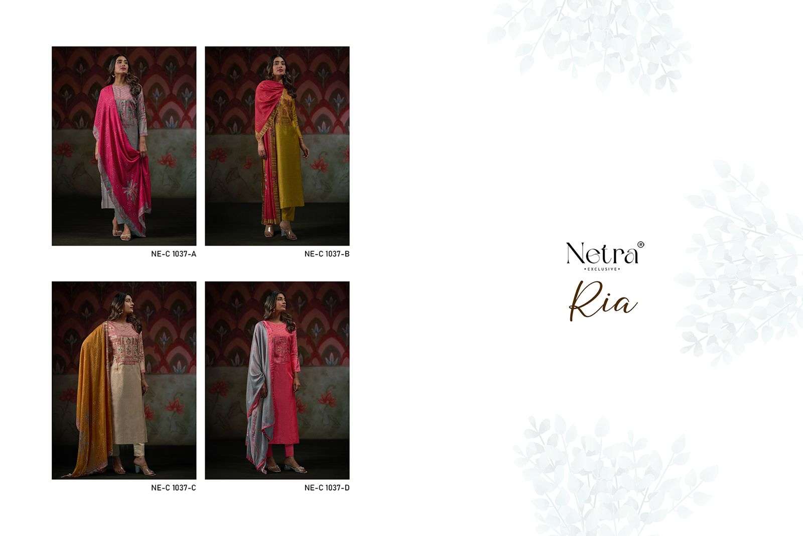 netra ria party wear premium cotton digital printed hand work salwar kameez online shopping surat
