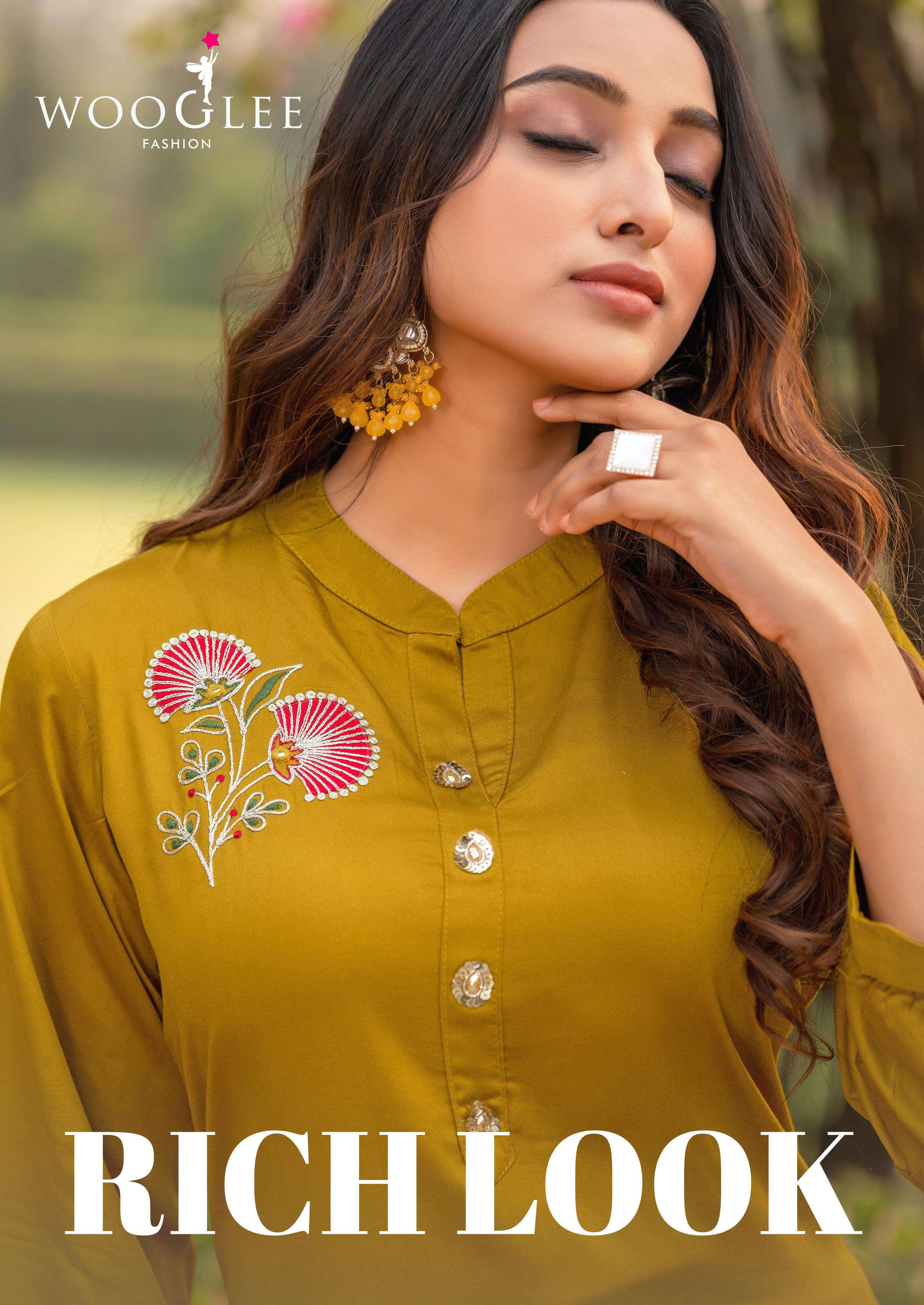 rich look by wooglee 2001-2004 series readymade party wear cord set collection bwst online price surat