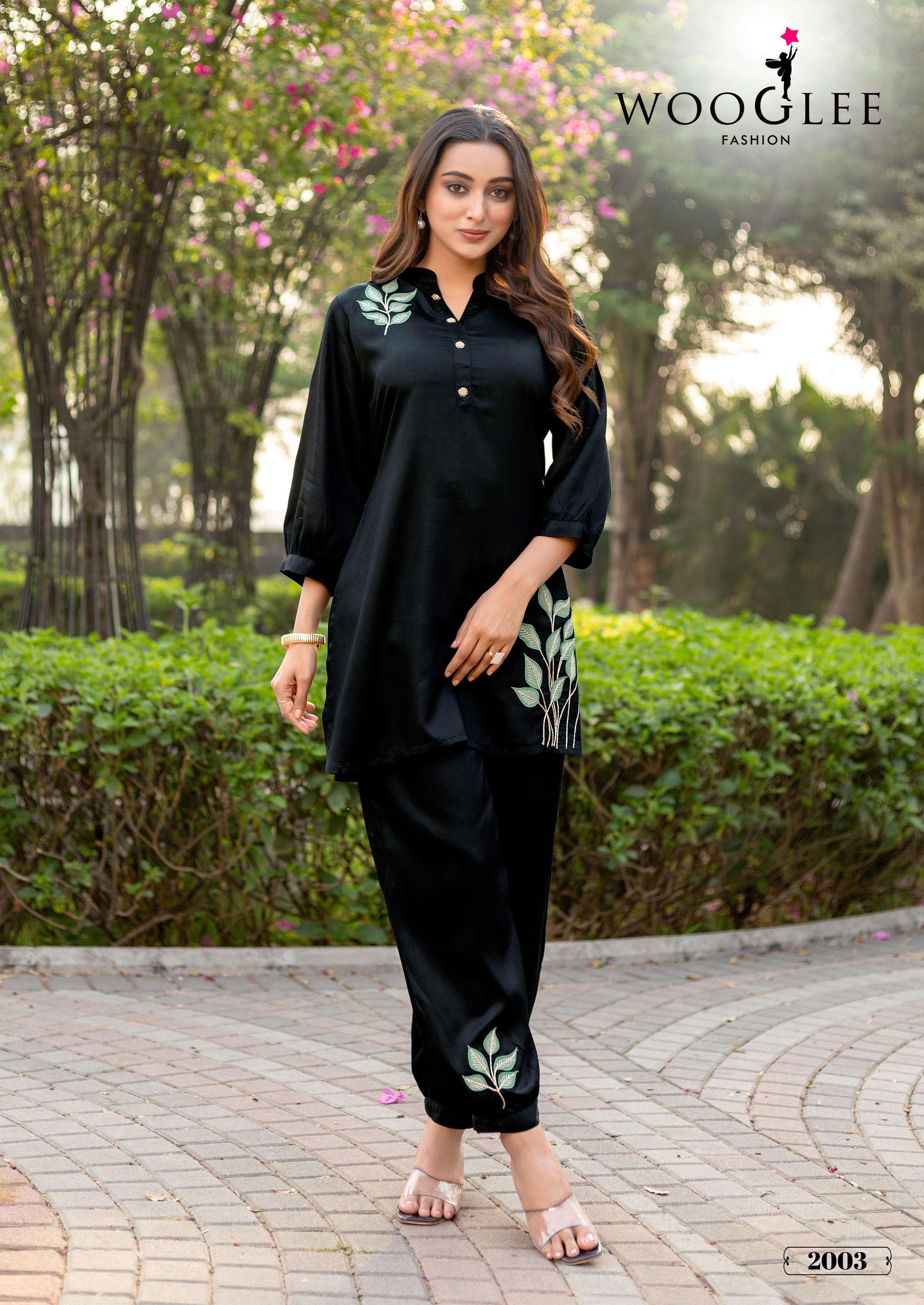 rich look by wooglee 2001-2004 series readymade party wear cord set collection bwst online price surat