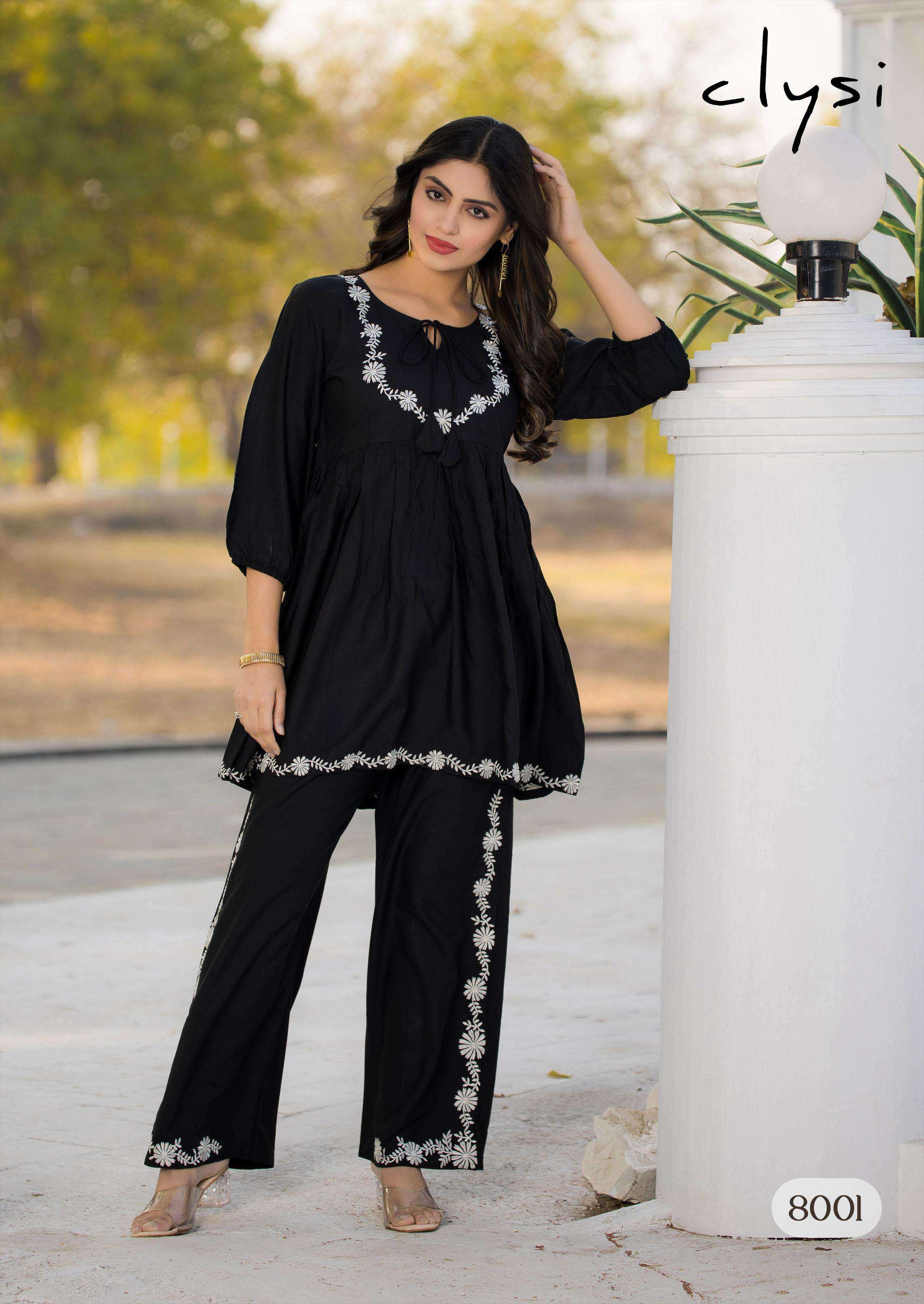 rozella by clysi 8001-8006 series affordable stylish casual wear readymade cord set collection online surat