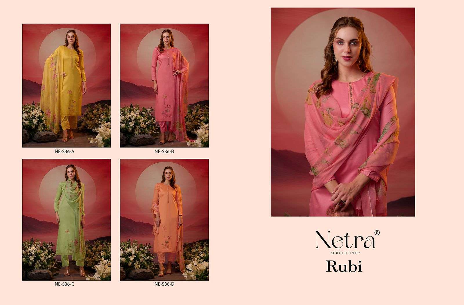 rubi by netra colors cotton ready to unstitched party wear salwar kameez best online price surat