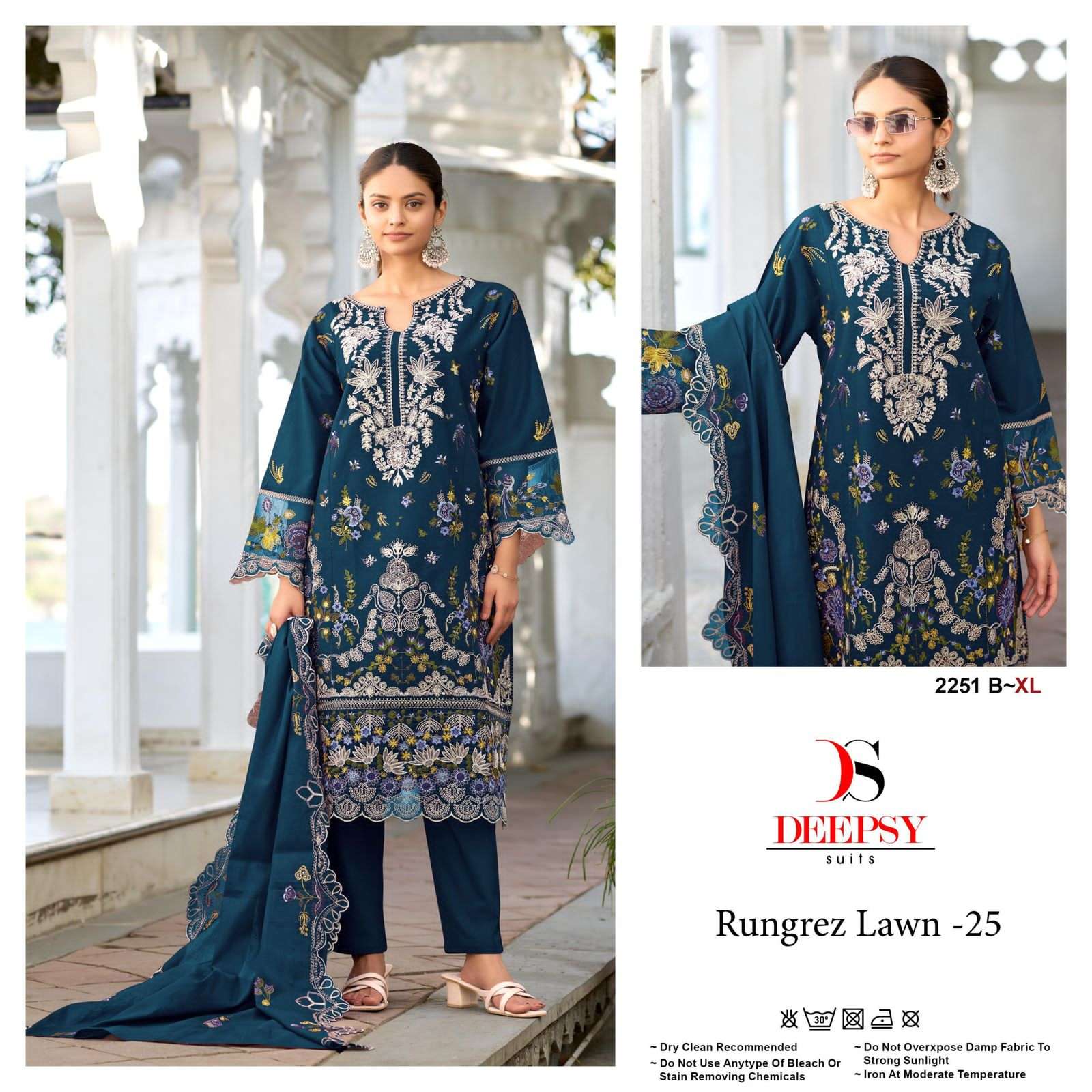  rungrez lawn 25 2251 colors  by deepsy suits heavy embroidered latest designer party wear collection buy online surat