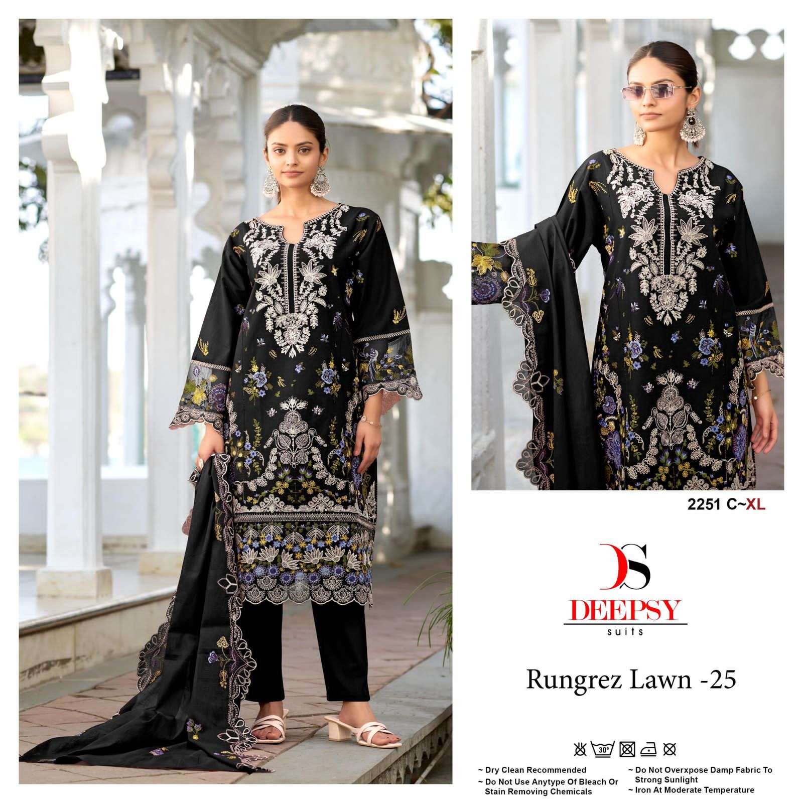  rungrez lawn 25 2251 colors  by deepsy suits heavy embroidered latest designer party wear collection buy online surat