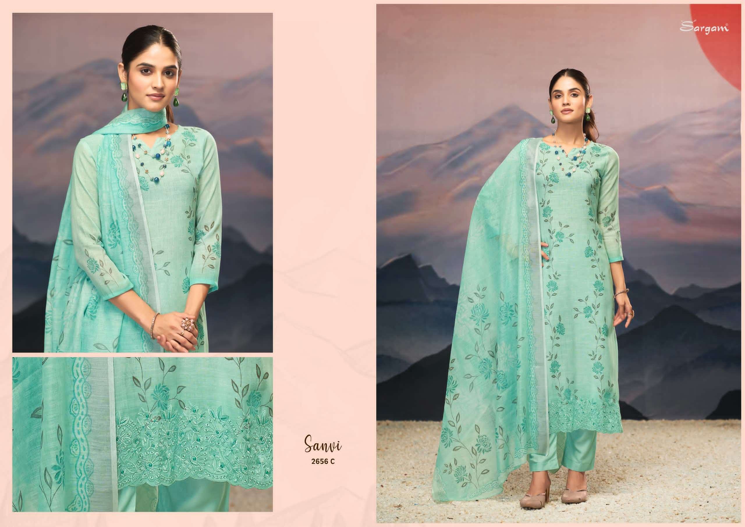 sanvi by sargam colors linen summer casual wear salwar kameez best online price surat
