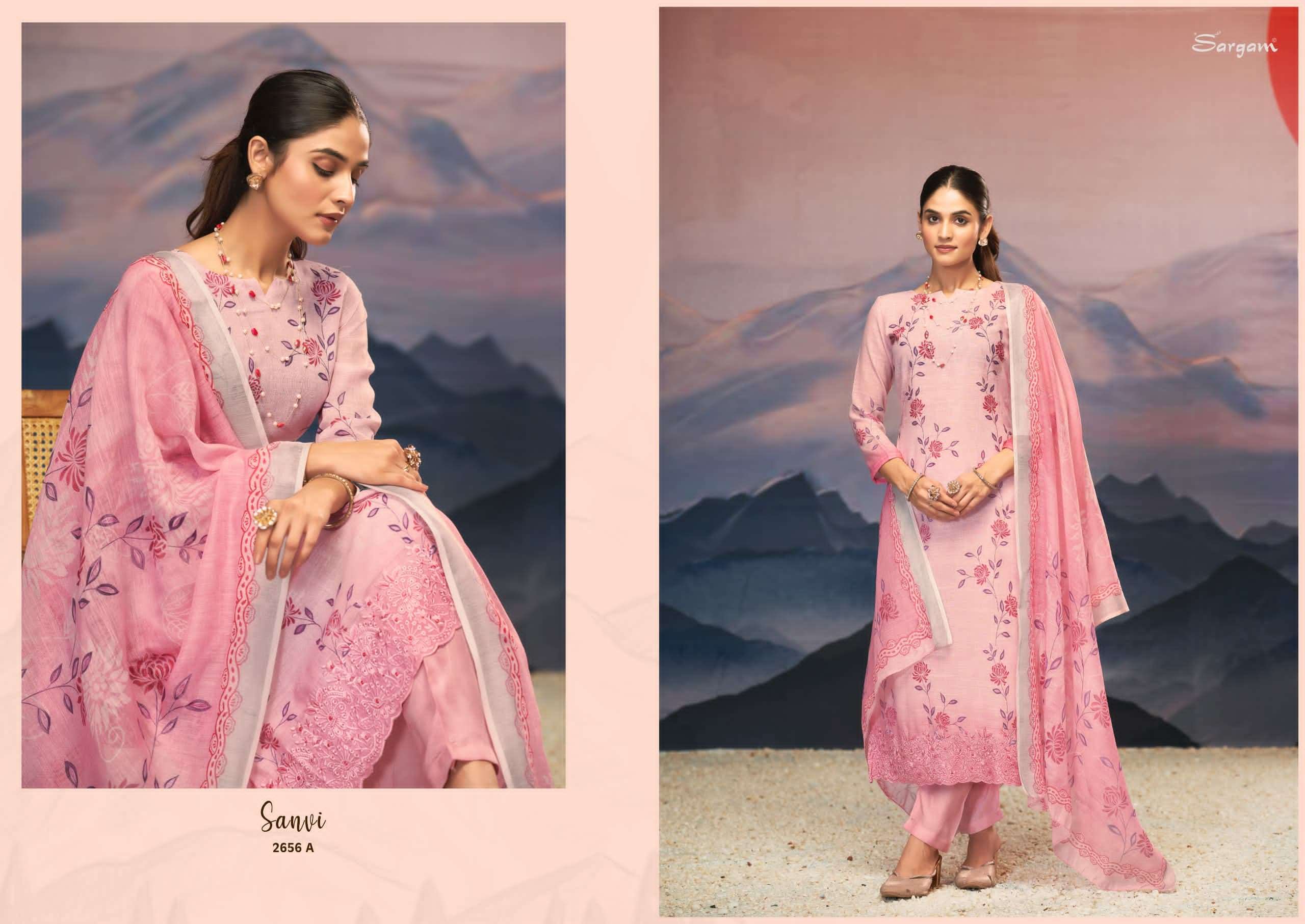 sanvi by sargam colors linen summer casual wear salwar kameez best online price surat