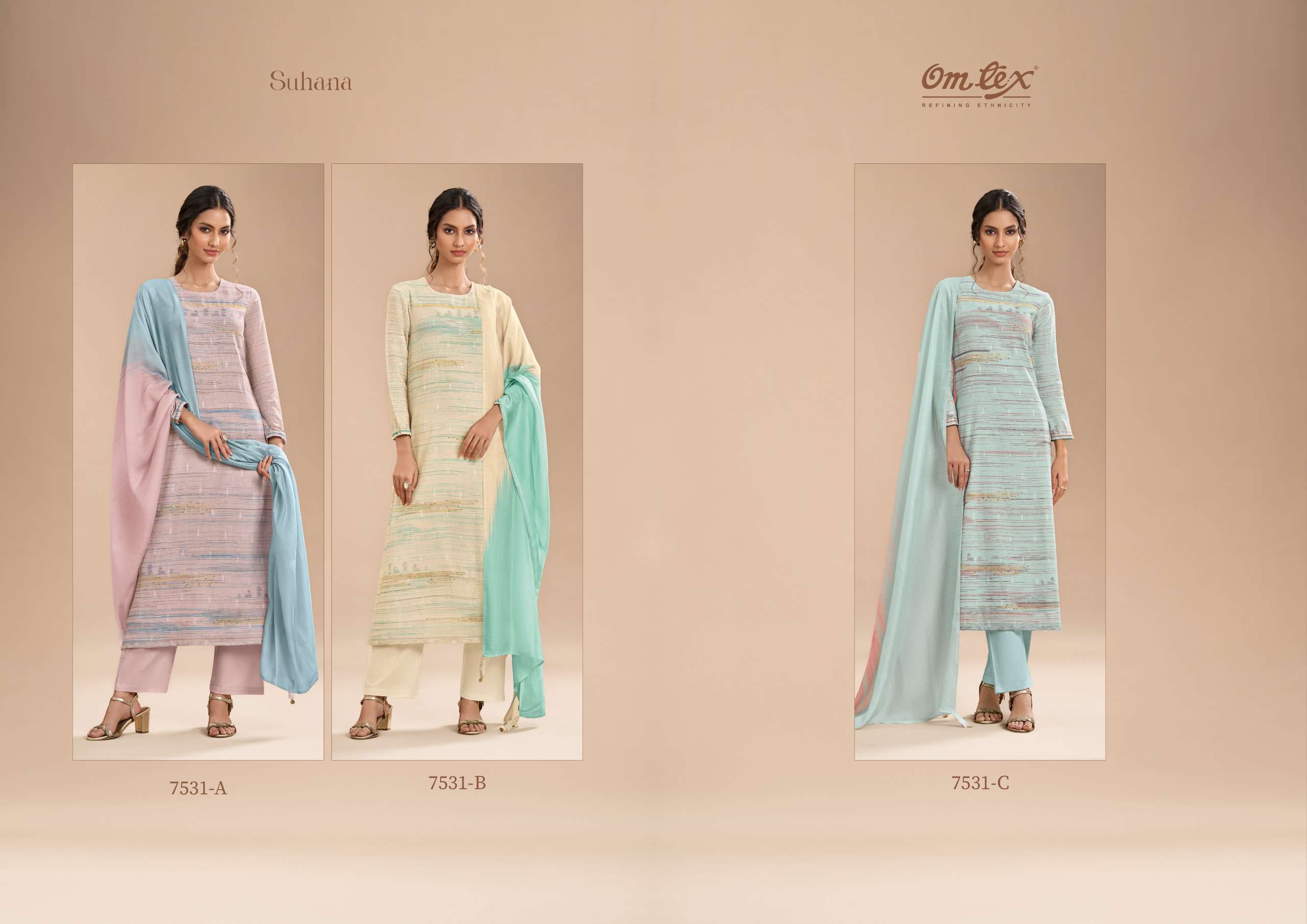suhana bu omtex colors fancy handwork designer casual wear salwar kameez buy online surat