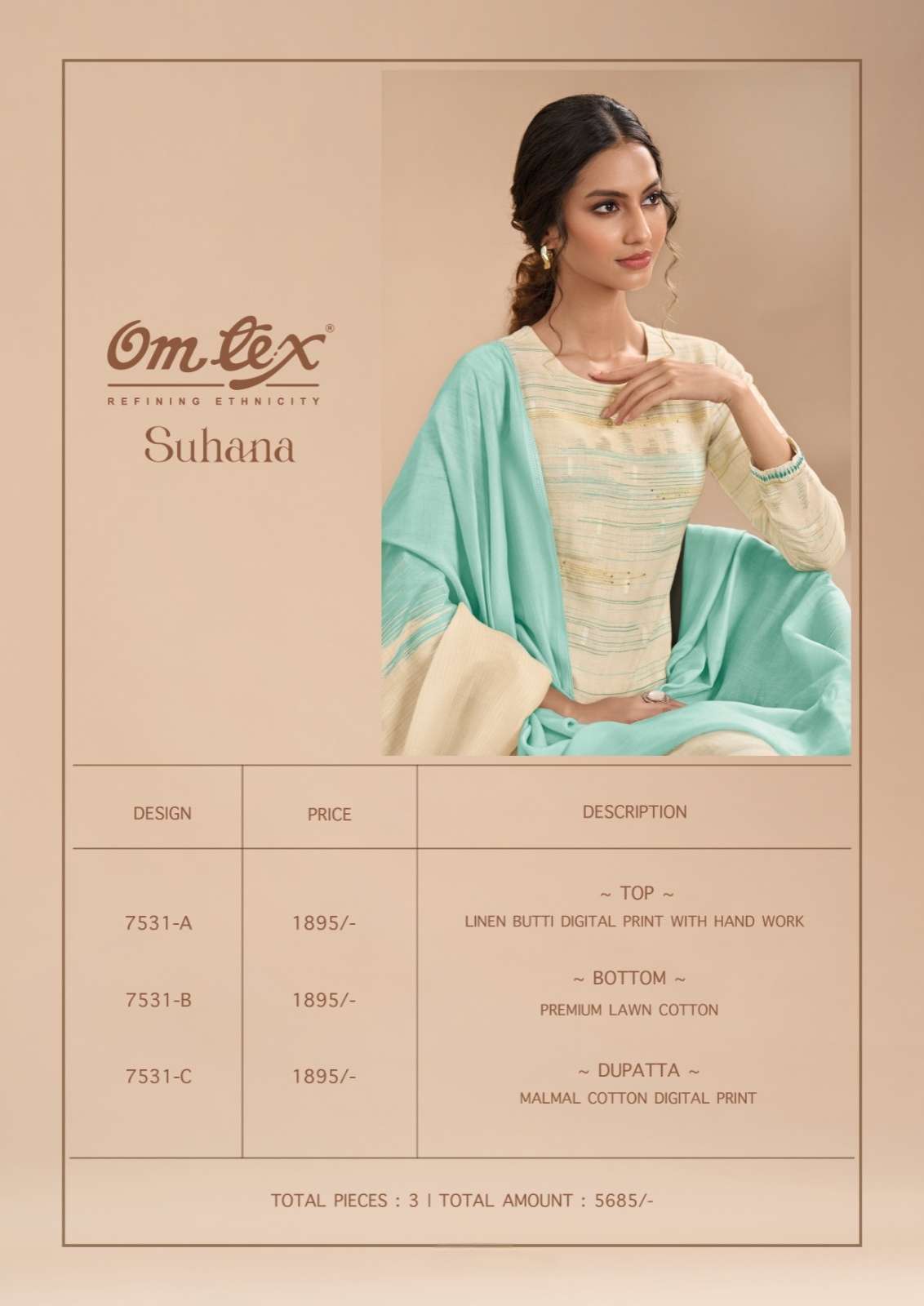 suhana bu omtex colors fancy handwork designer casual wear salwar kameez buy online surat