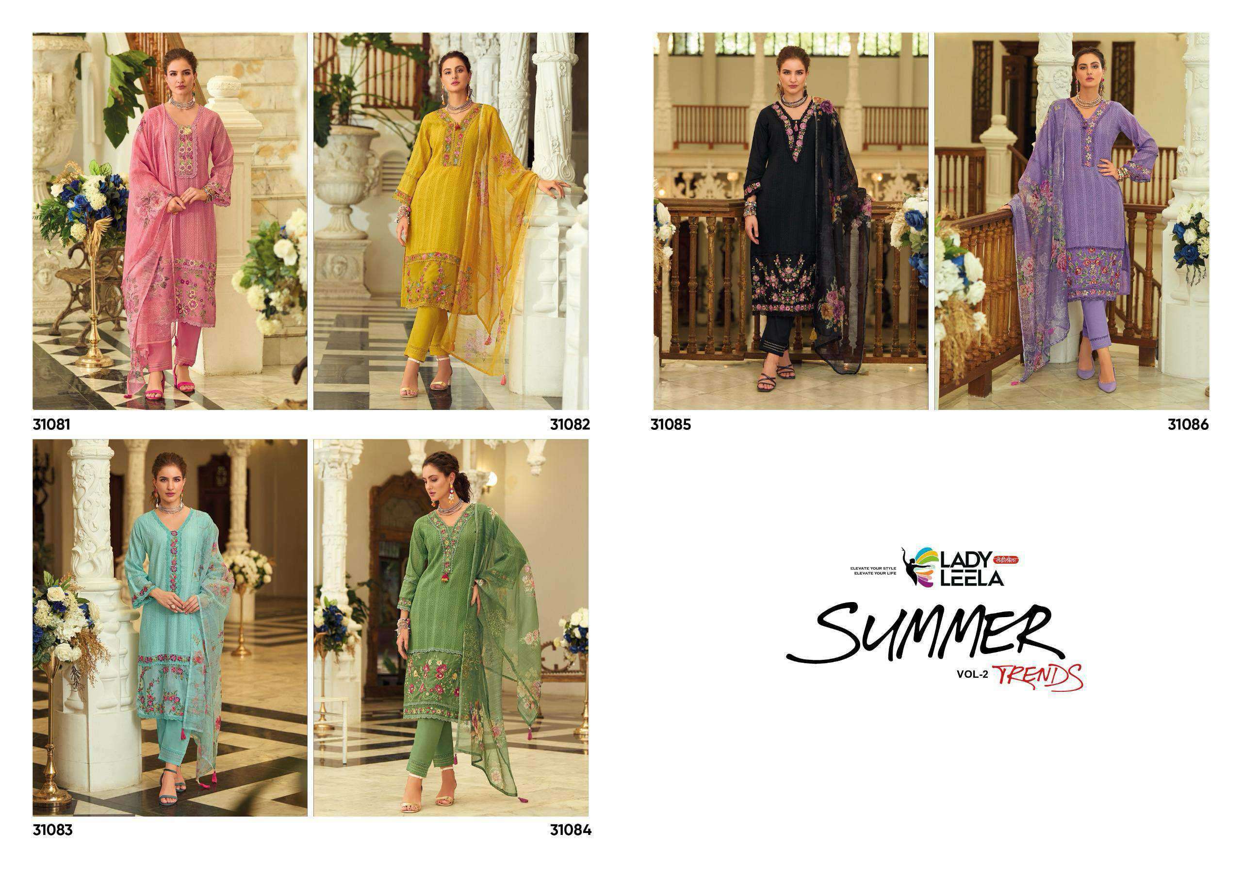 summer trends vol 2 by lady leela colors summer casual wear readymade salwar kameez best online price surat