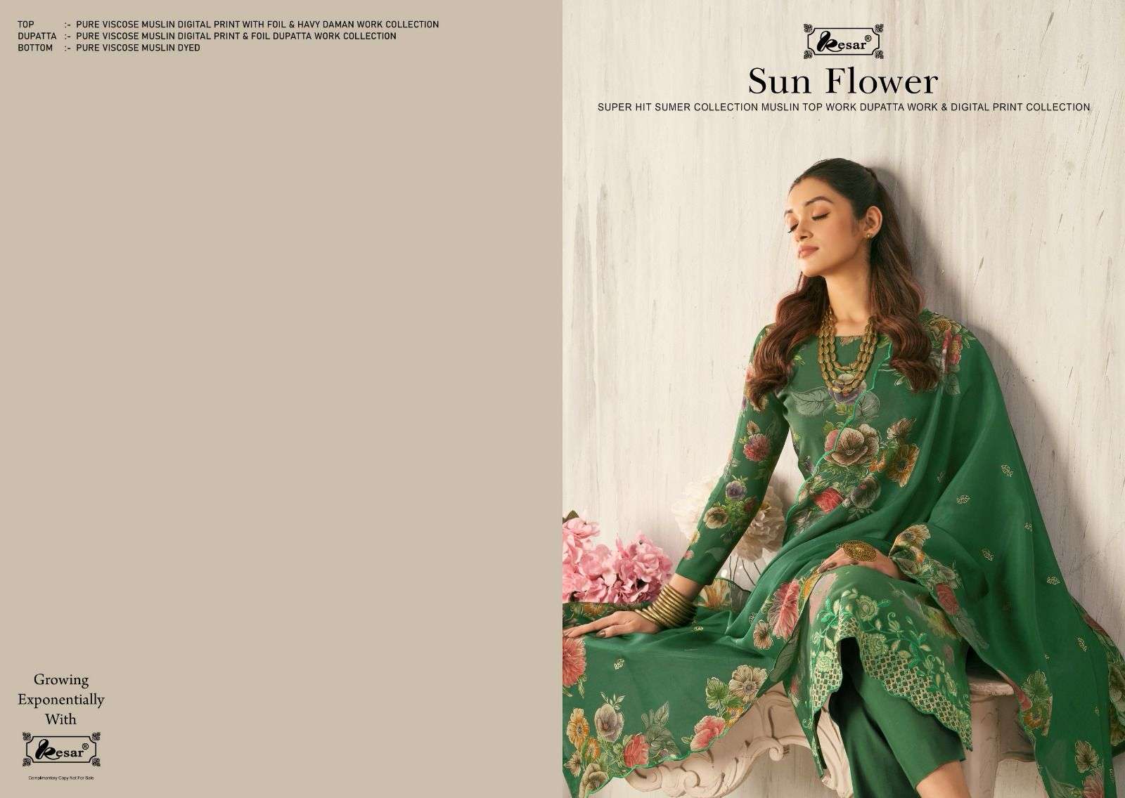 sunflower by kesar colors Latest designer salwar kameez for festival buy online surat