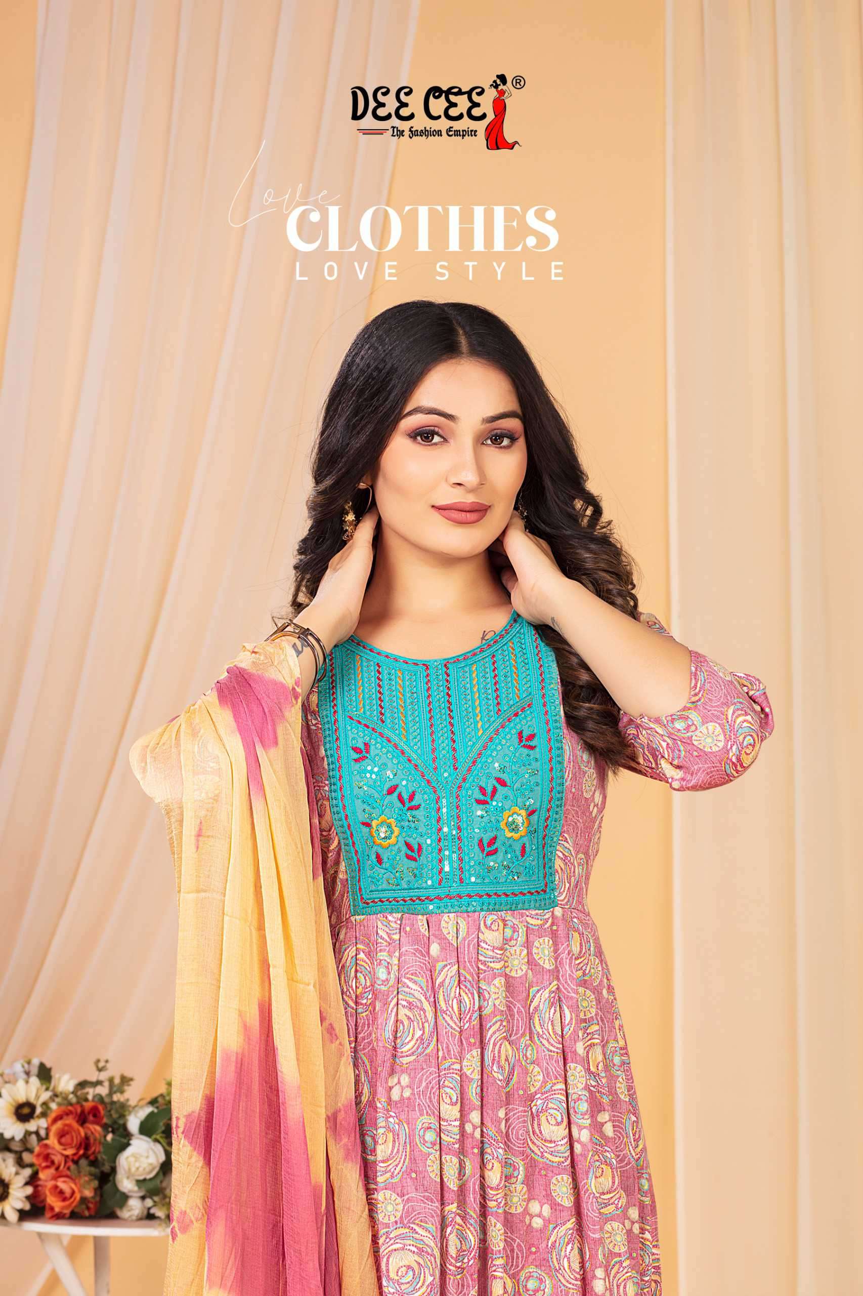 sunita by deecee colors  readymade casual wear designer nayra cut salwar kameez best online price surat