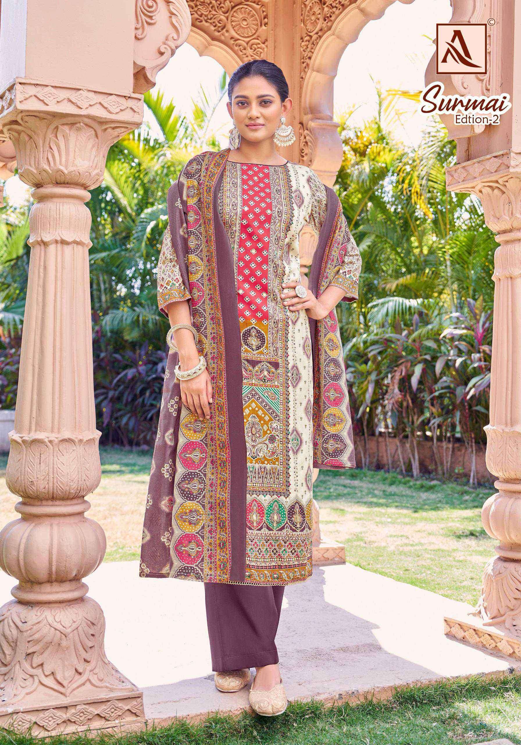 surmai 2 by alok suits colors exclusive designer unstitched party wear salwar kameez online surat