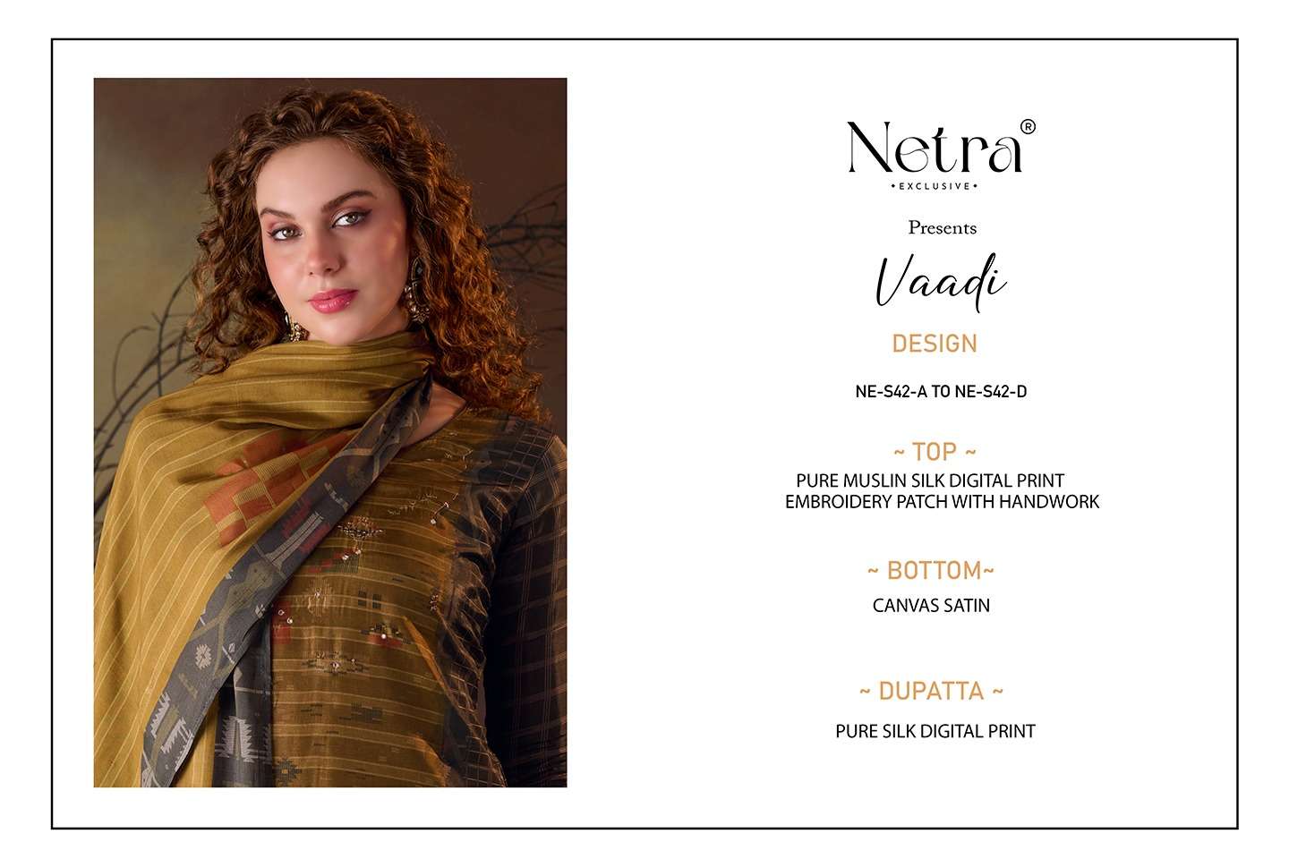 vaadi by netra colors exclusive designer unstitched party wear salwar kameez buy online surat