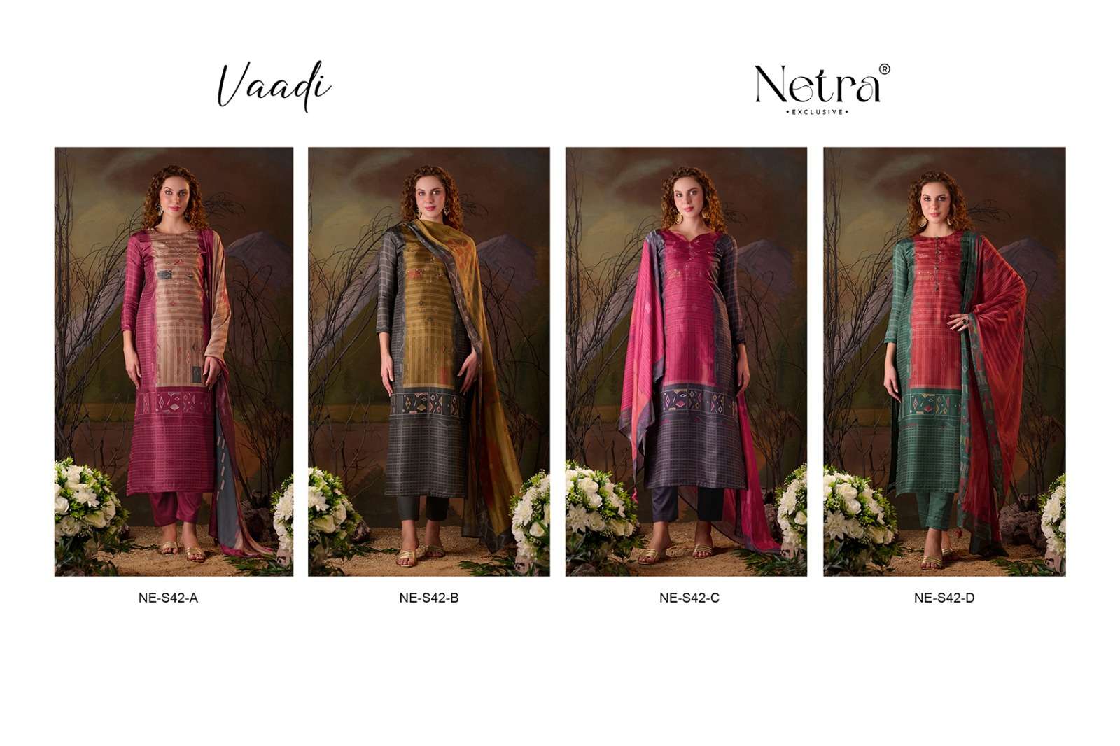 vaadi by netra colors exclusive designer unstitched party wear salwar kameez buy online surat
