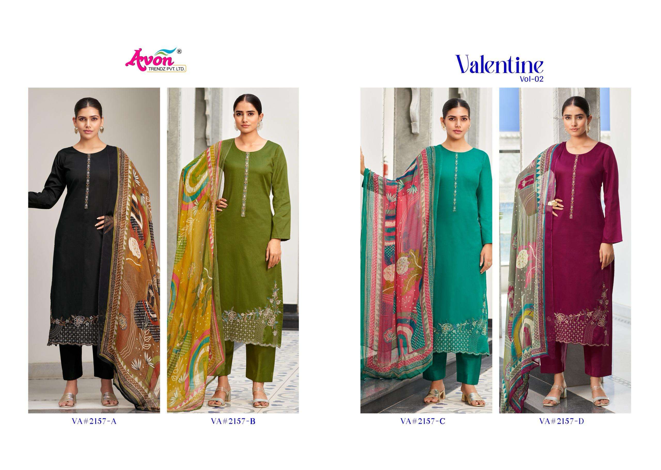 valentine vol 2 by avon colors designer Latest Salwar Kameez Collection online surat