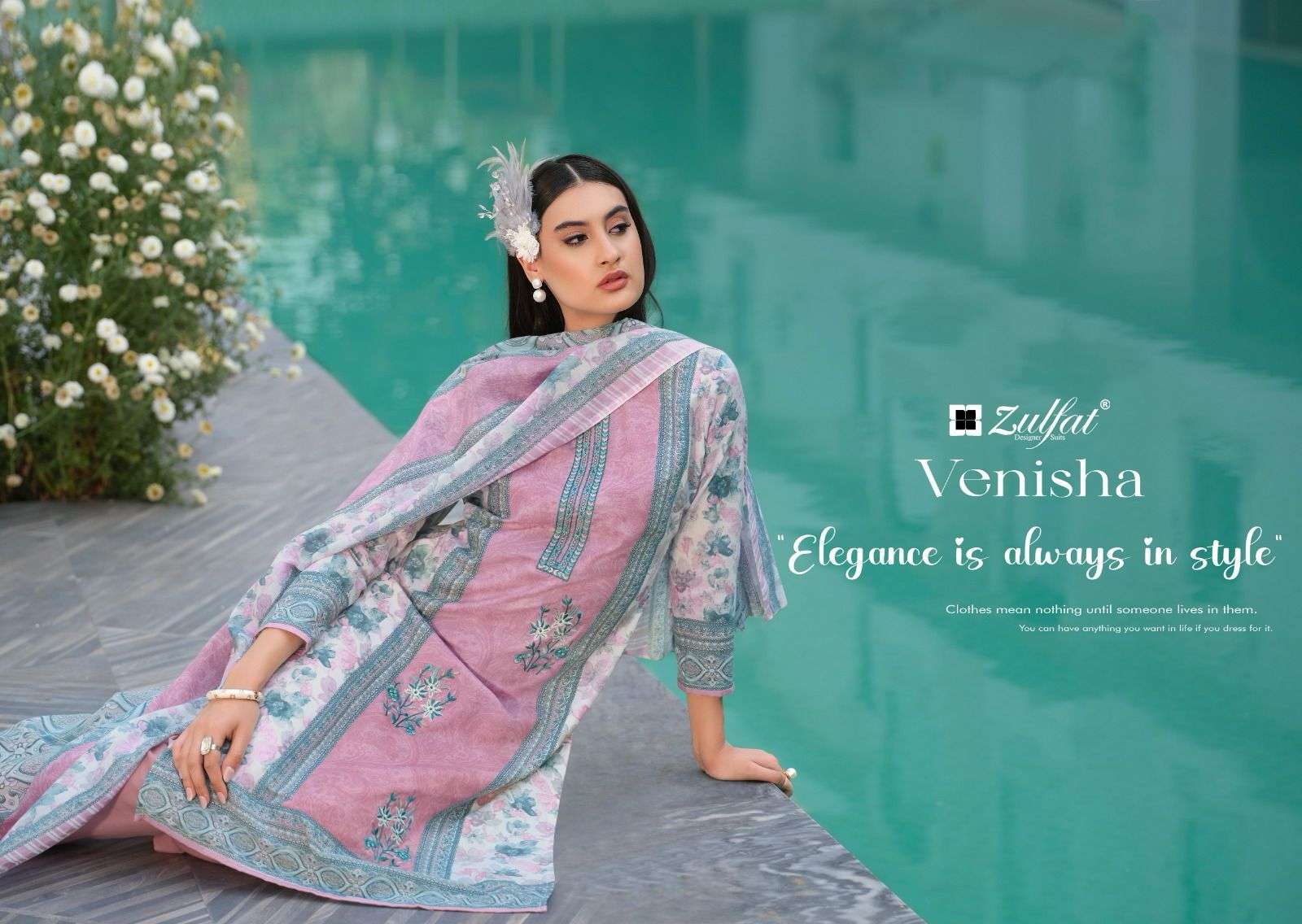 venisha by zulfat designer suits colors self embroidered unstitched party wear salwar kameez online surat