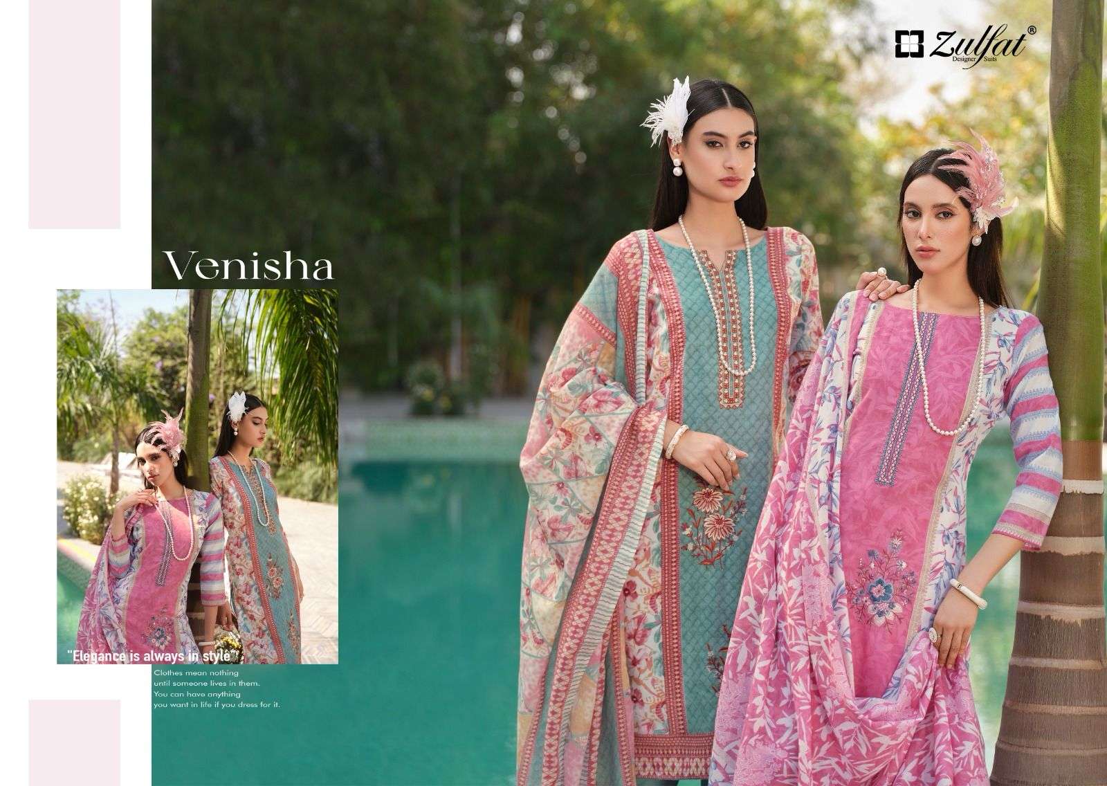 venisha by zulfat designer suits colors self embroidered unstitched party wear salwar kameez online surat