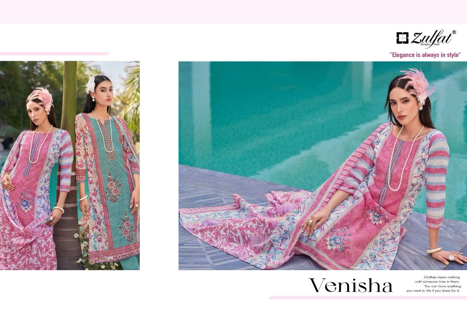 venisha by zulfat designer suits colors self embroidered unstitched party wear salwar kameez online surat