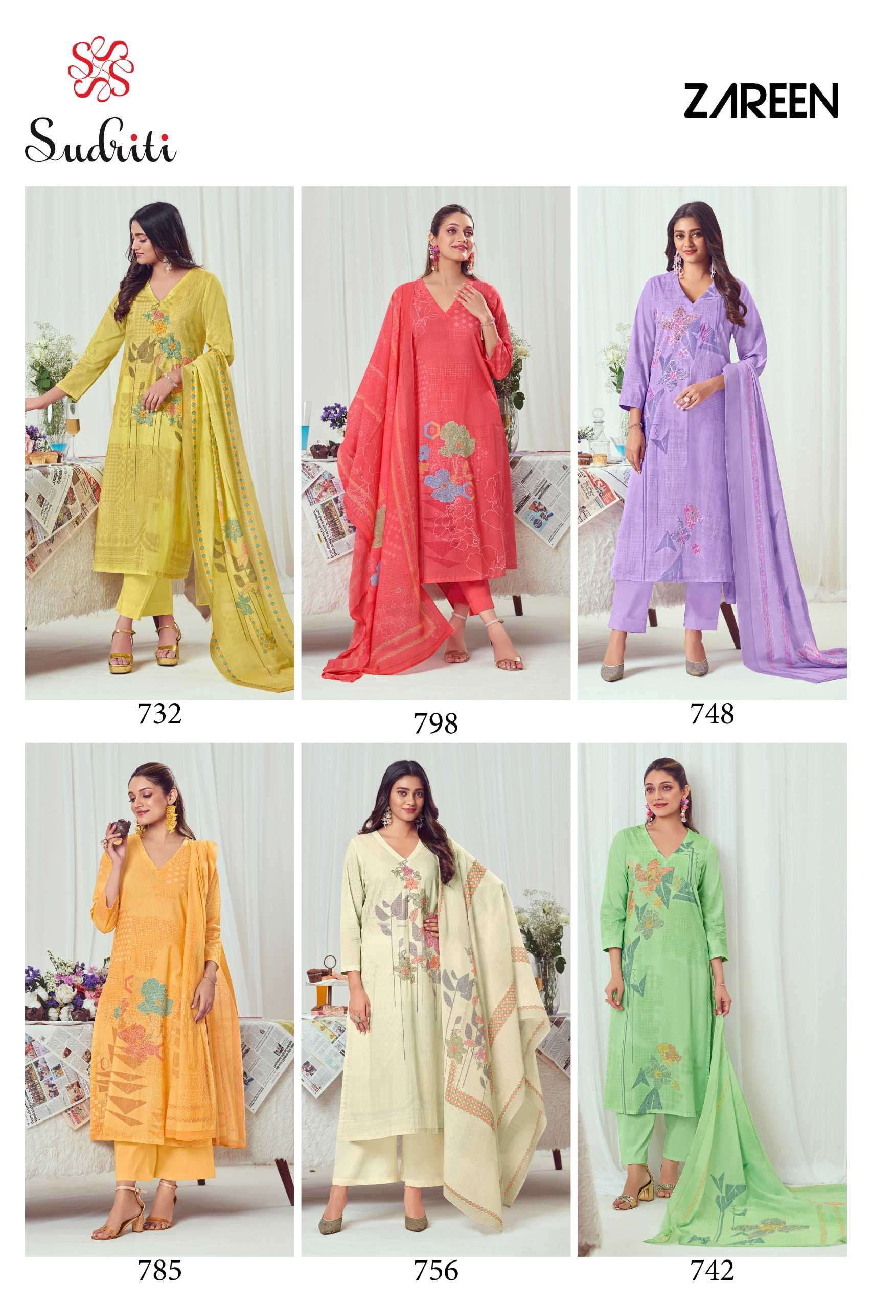 zareen by sudriti colors cotton casual wear unstitched salwar kameez best online price surat