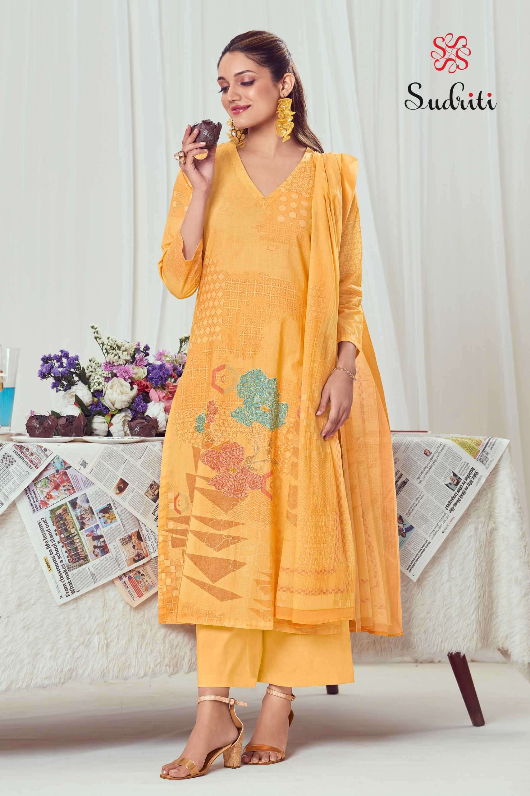zareen by sudriti colors cotton casual wear unstitched salwar kameez best online price surat