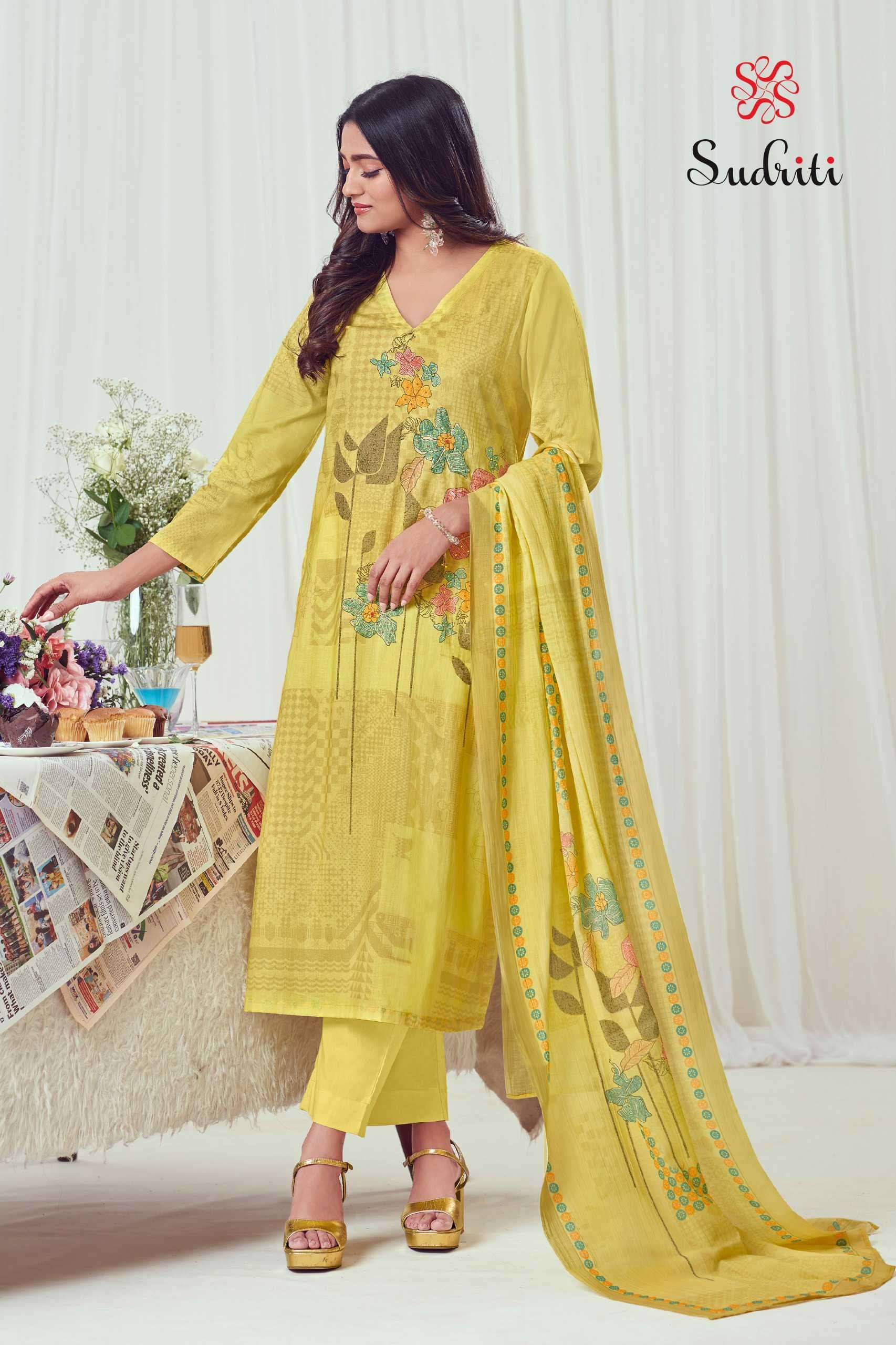 zareen by sudriti colors cotton casual wear unstitched salwar kameez best online price surat
