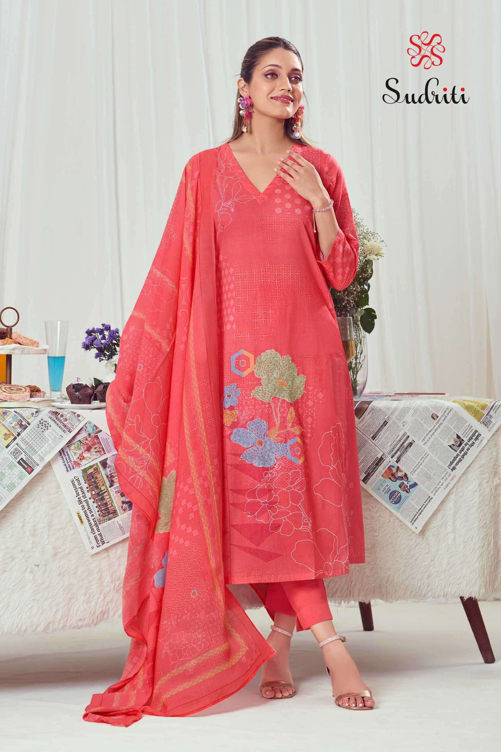 zareen by sudriti colors cotton casual wear unstitched salwar kameez best online price surat