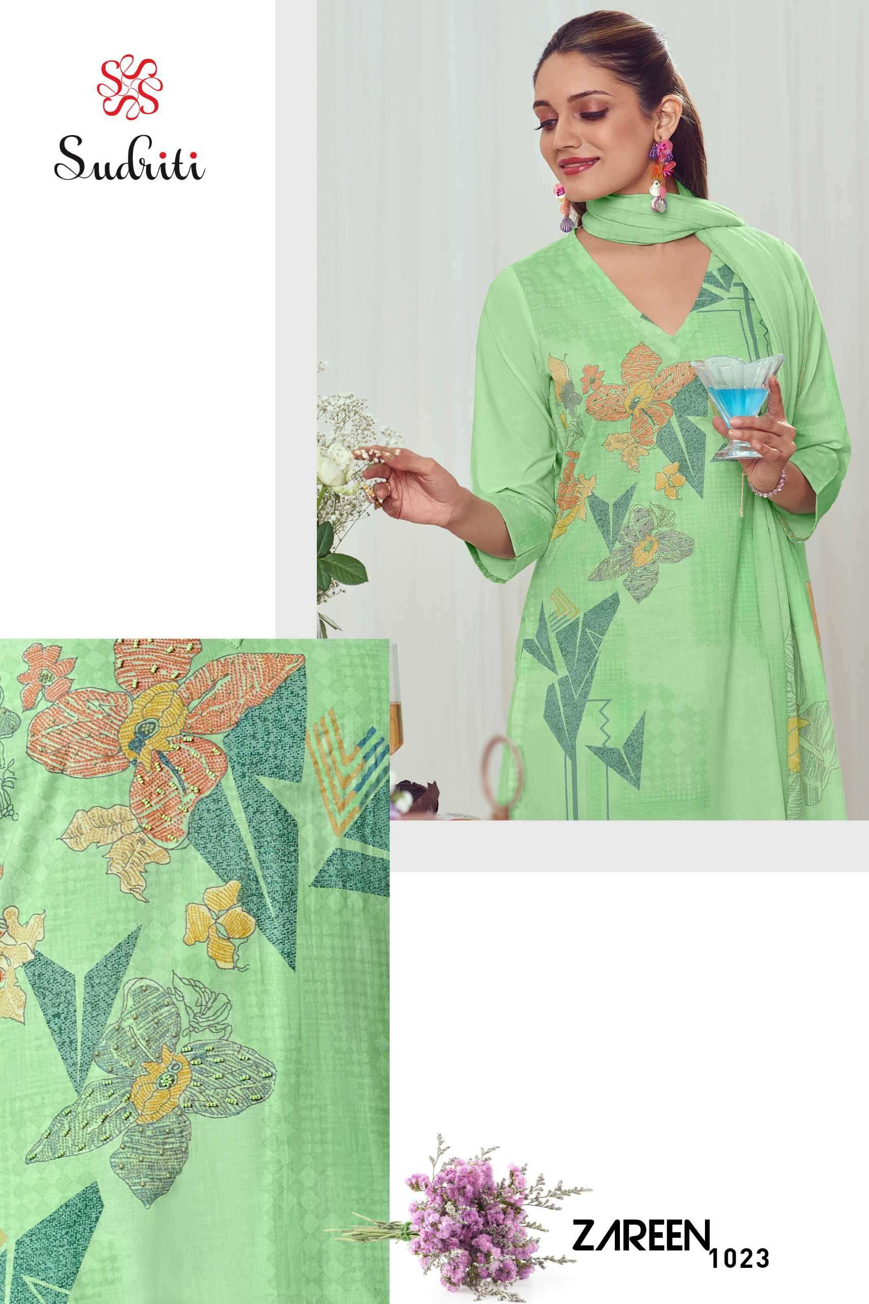 zareen by sudriti colors cotton casual wear unstitched salwar kameez best online price surat