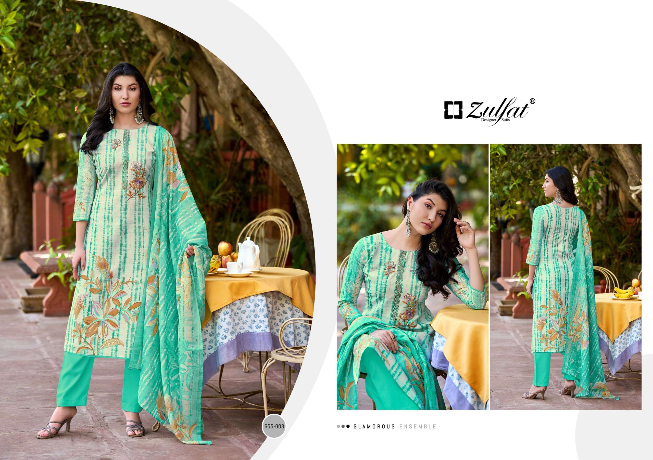zulfat designer noor vol 2 exclusive cotton embroidered salwar kaeez buy online shopping surat
