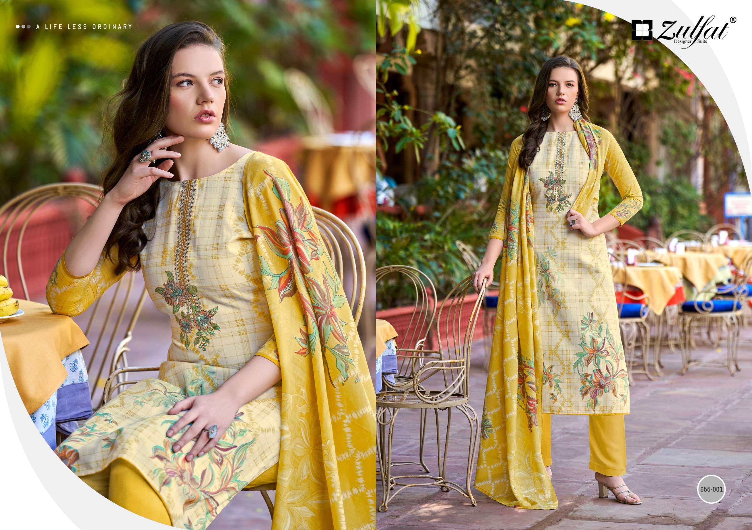 zulfat designer noor vol 2 exclusive cotton embroidered salwar kaeez buy online shopping surat