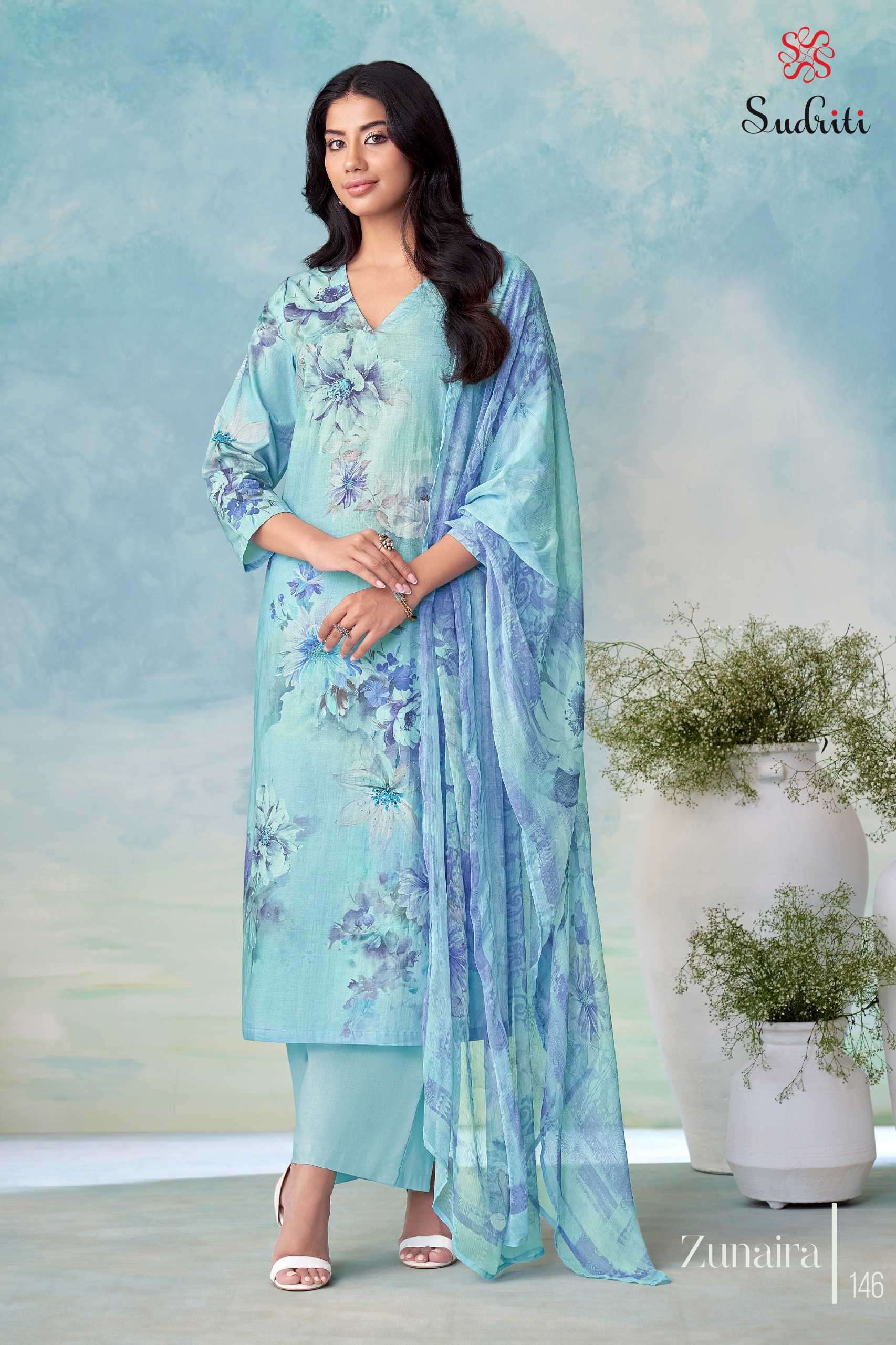  zunaira by sudriti colors latest designer cotton unstitched casual wear salwar kameez online surat
