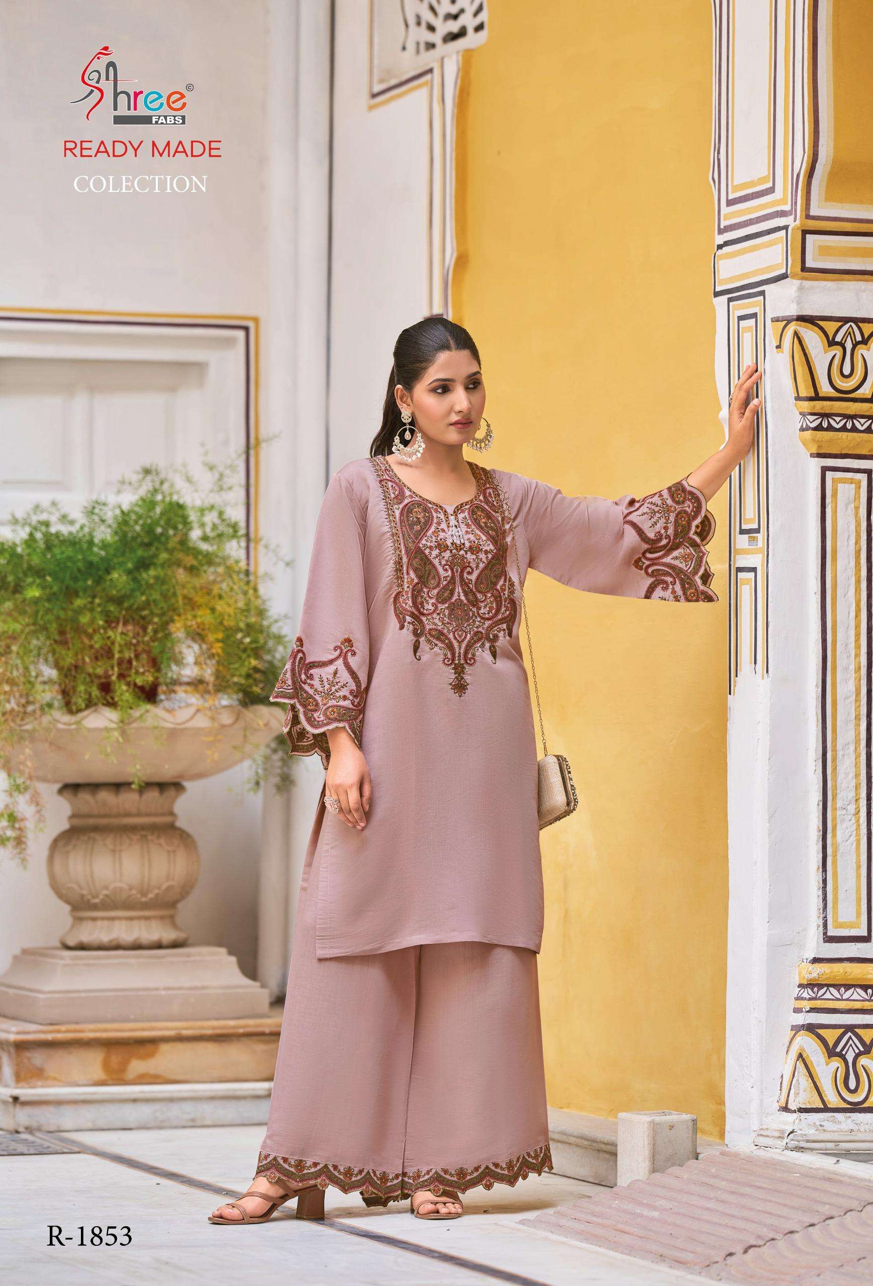 1853 by shree fabs latest designer casual wear readymade cord set manufacturer surat