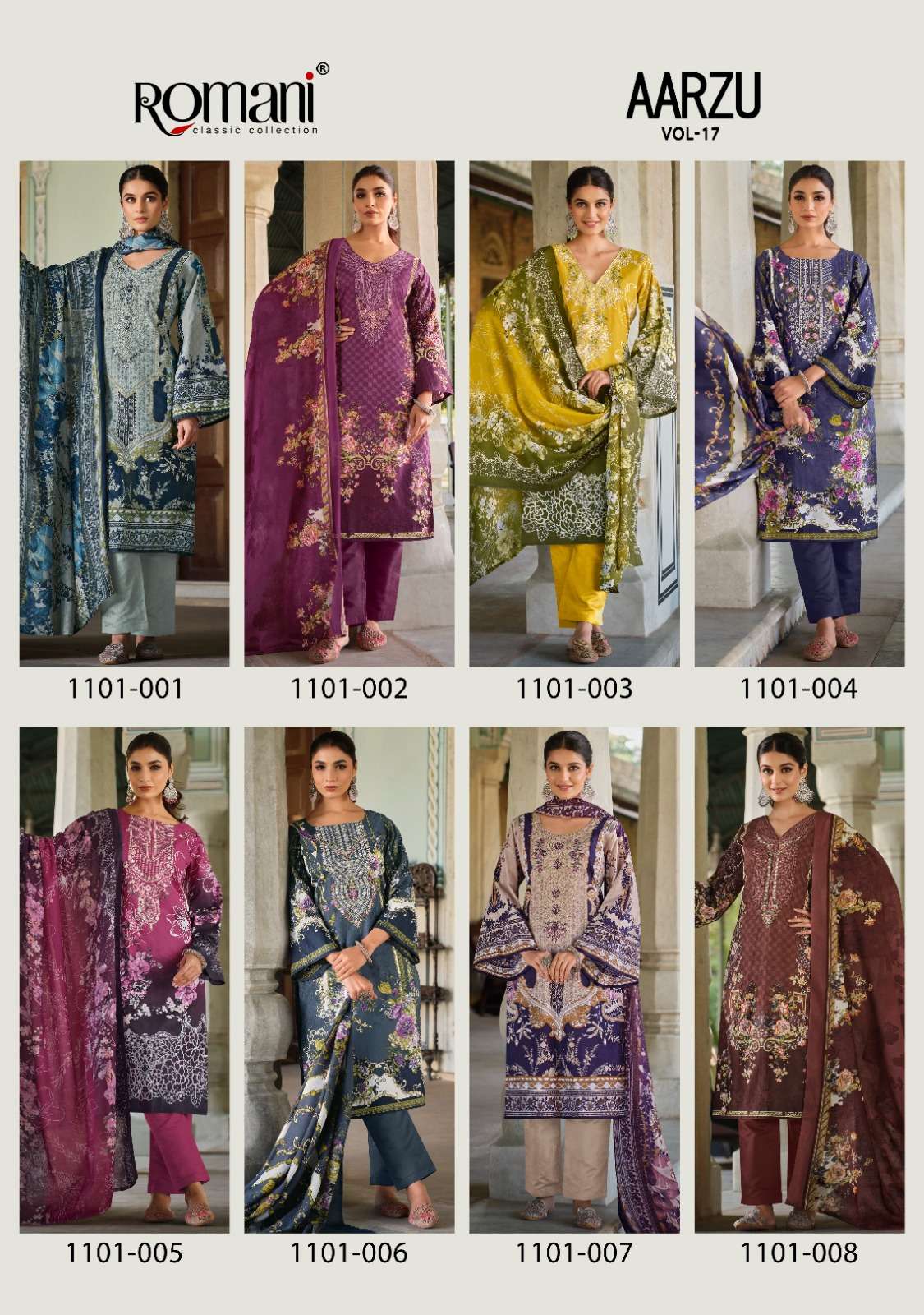 aarzu vol 17 by romani colors exclusive designer cotton salwar kameez for casual wear  buy online surat