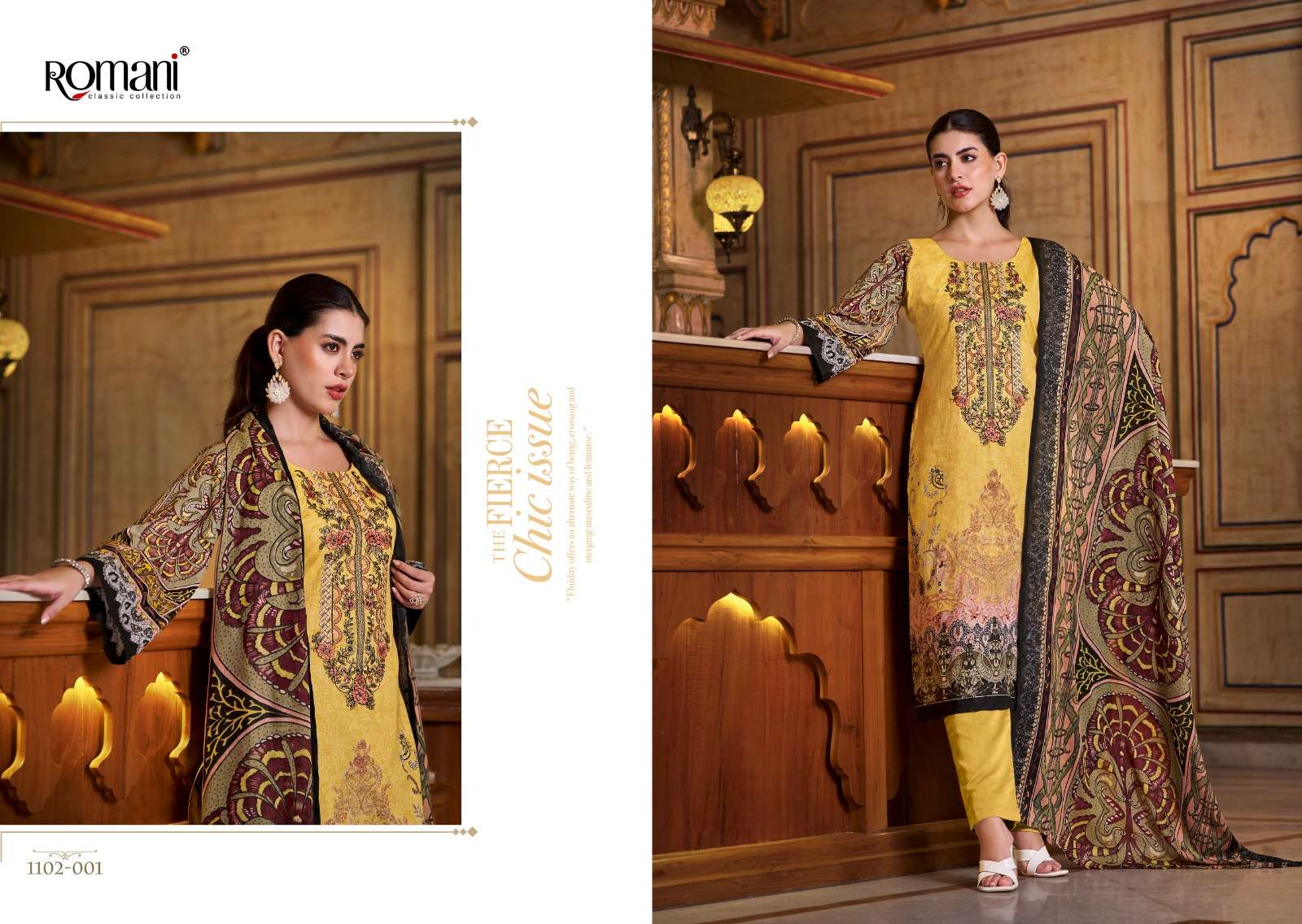 aarzu vol-18 by romani colors eclusive embroidery work digital print cotton salwar suit collection surat