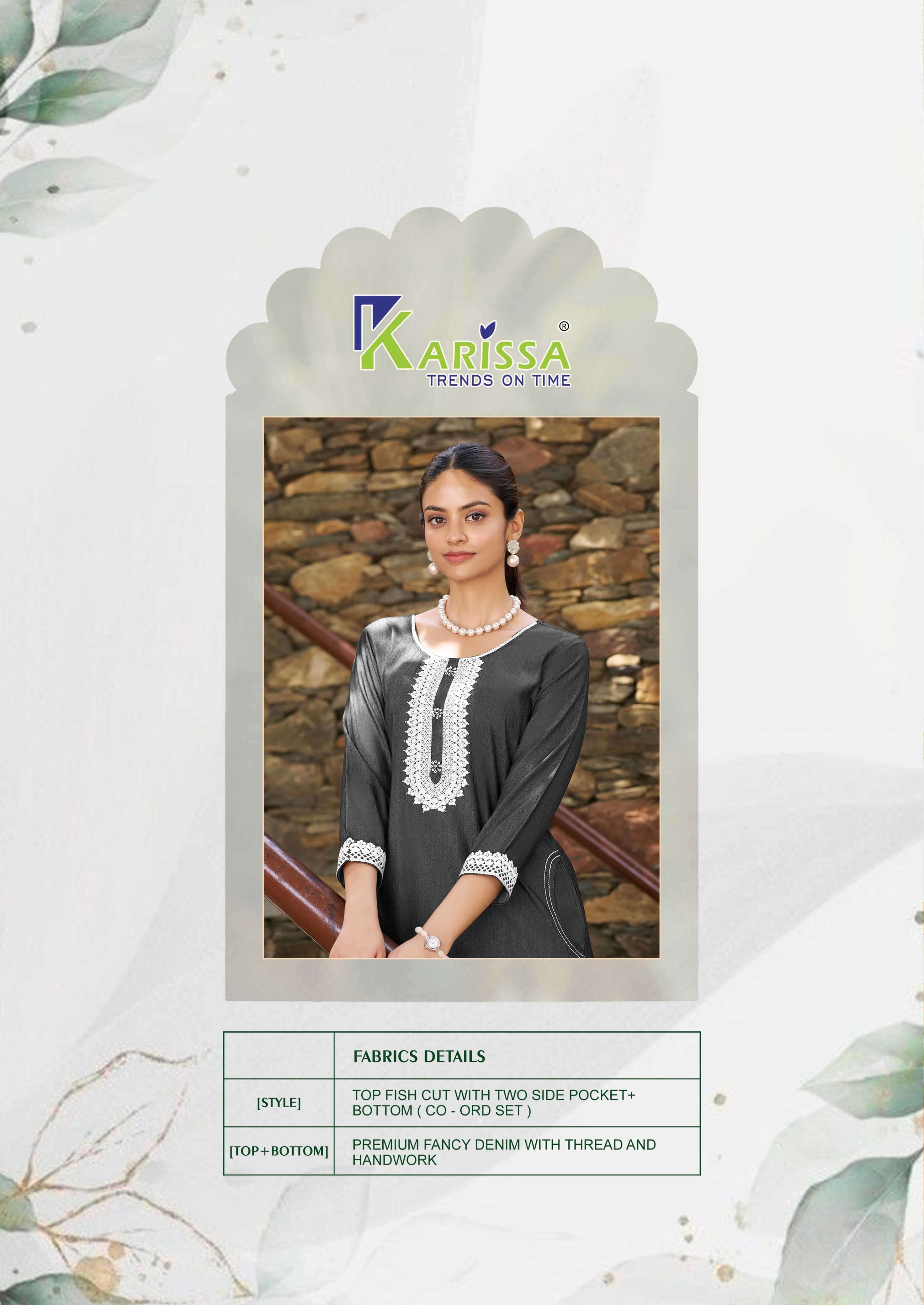 aditi by karissa 1001-1004 series latest designer party wear readymade cord set buy online surat