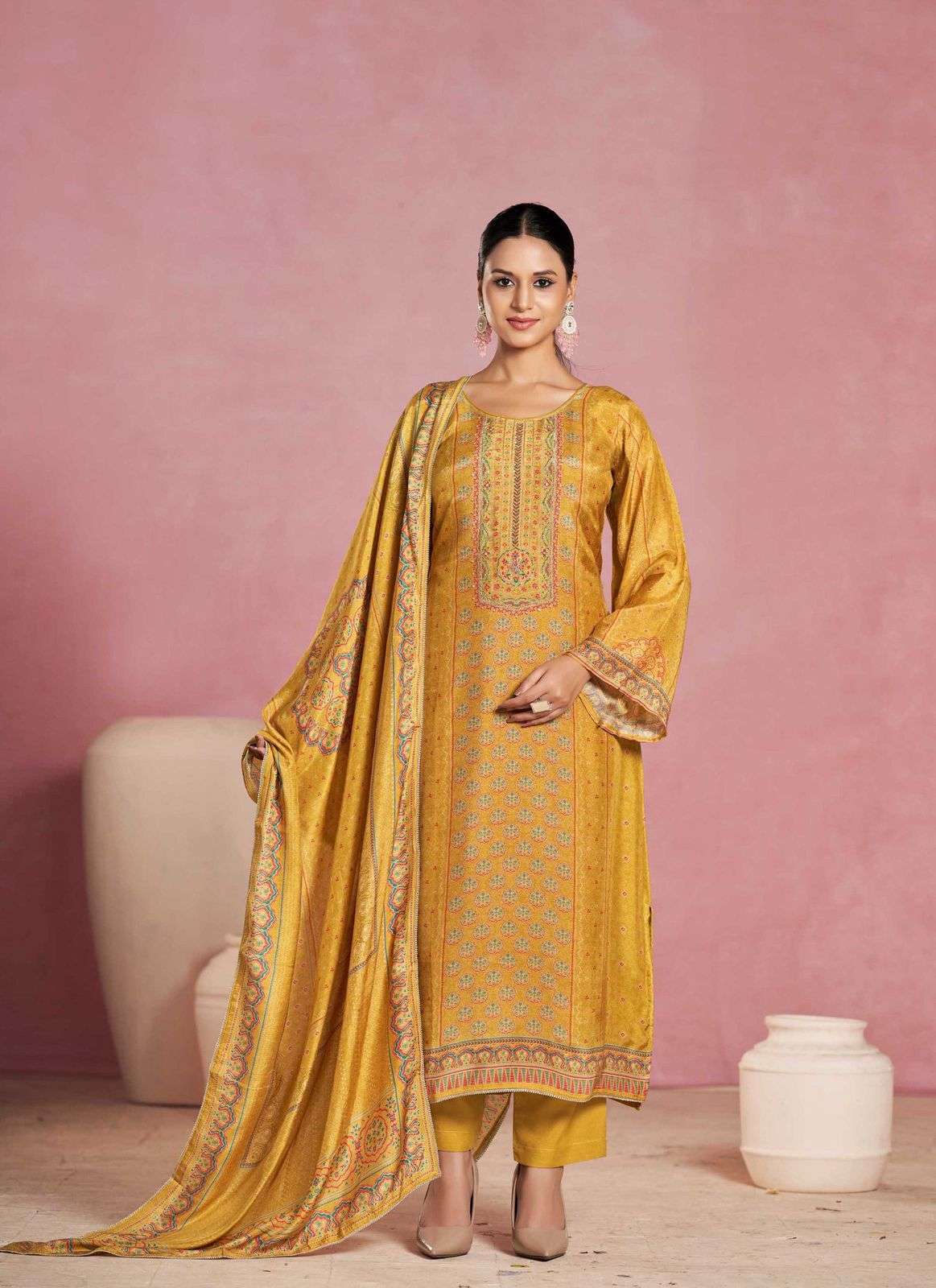 ajrakh by karva colors latest designer causal wear salwar kameez wholesale surat