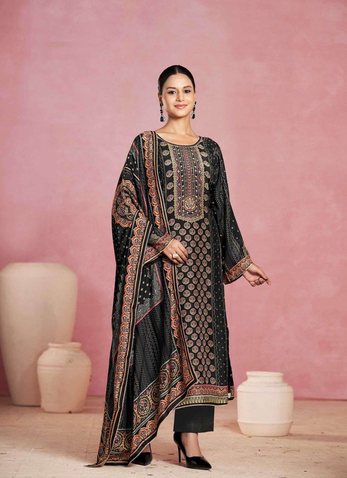 ajrakh by karva colors latest designer causal wear salwar kameez wholesale surat