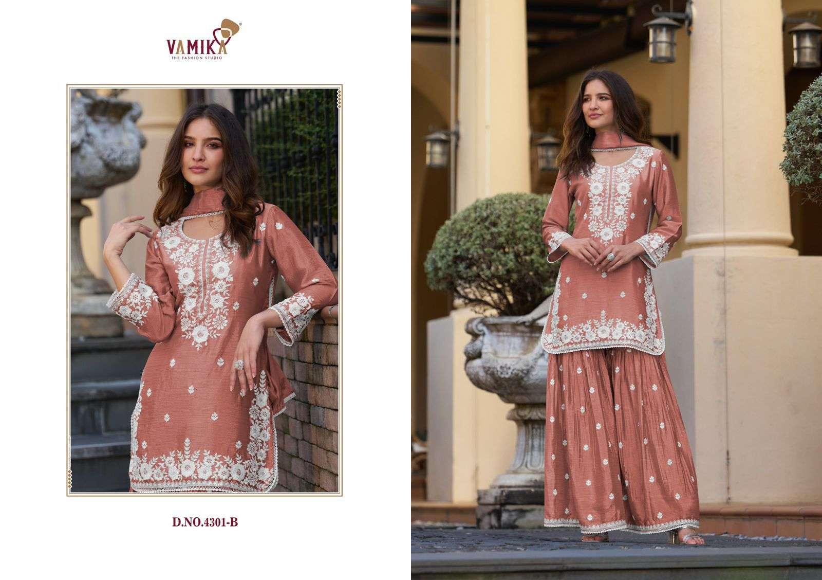 anamika vol-2 by vamika colors exclusive designer wedding wear readymade sarara suit collection online surat