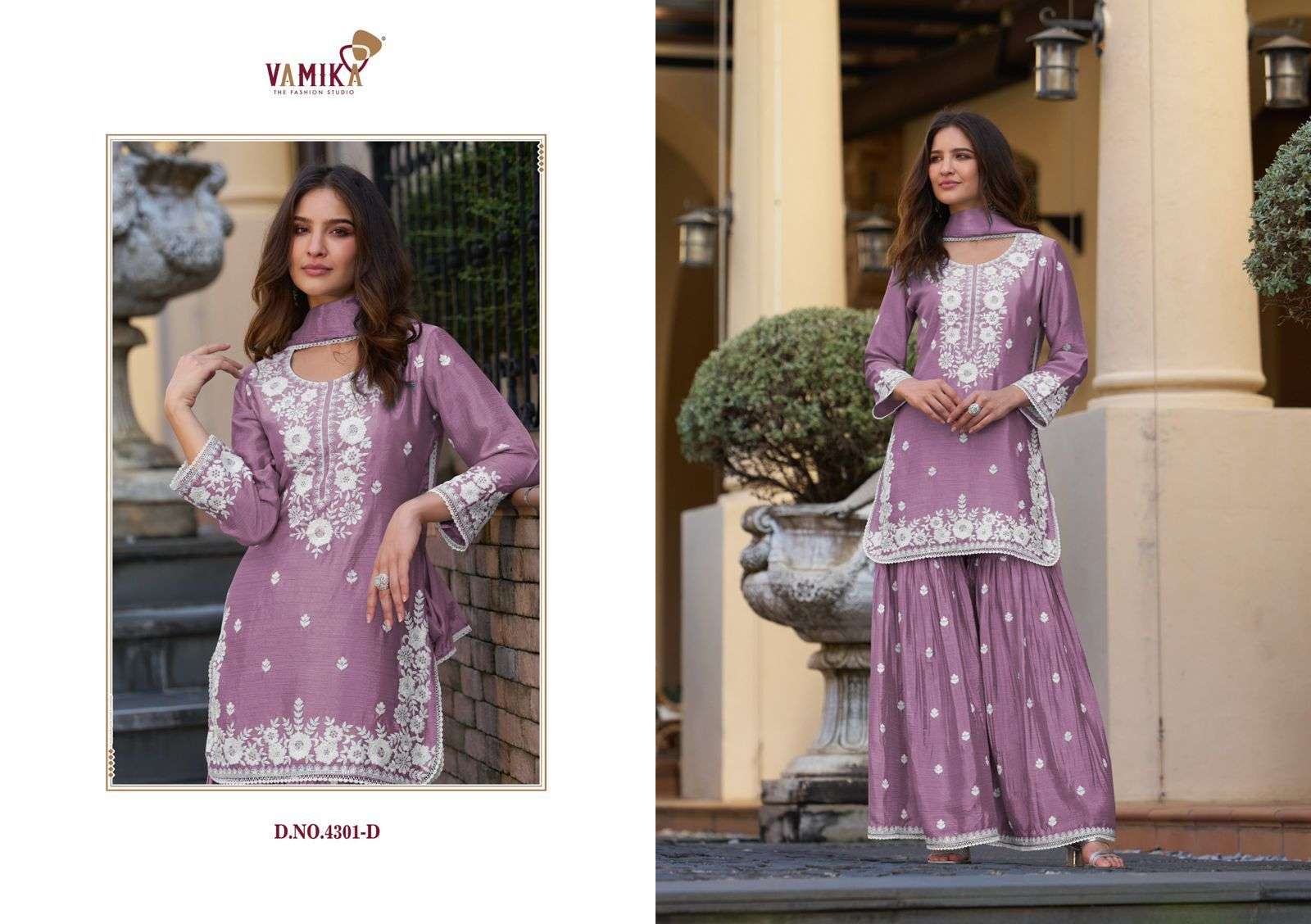anamika vol-2 by vamika colors exclusive designer wedding wear readymade sarara suit collection online surat