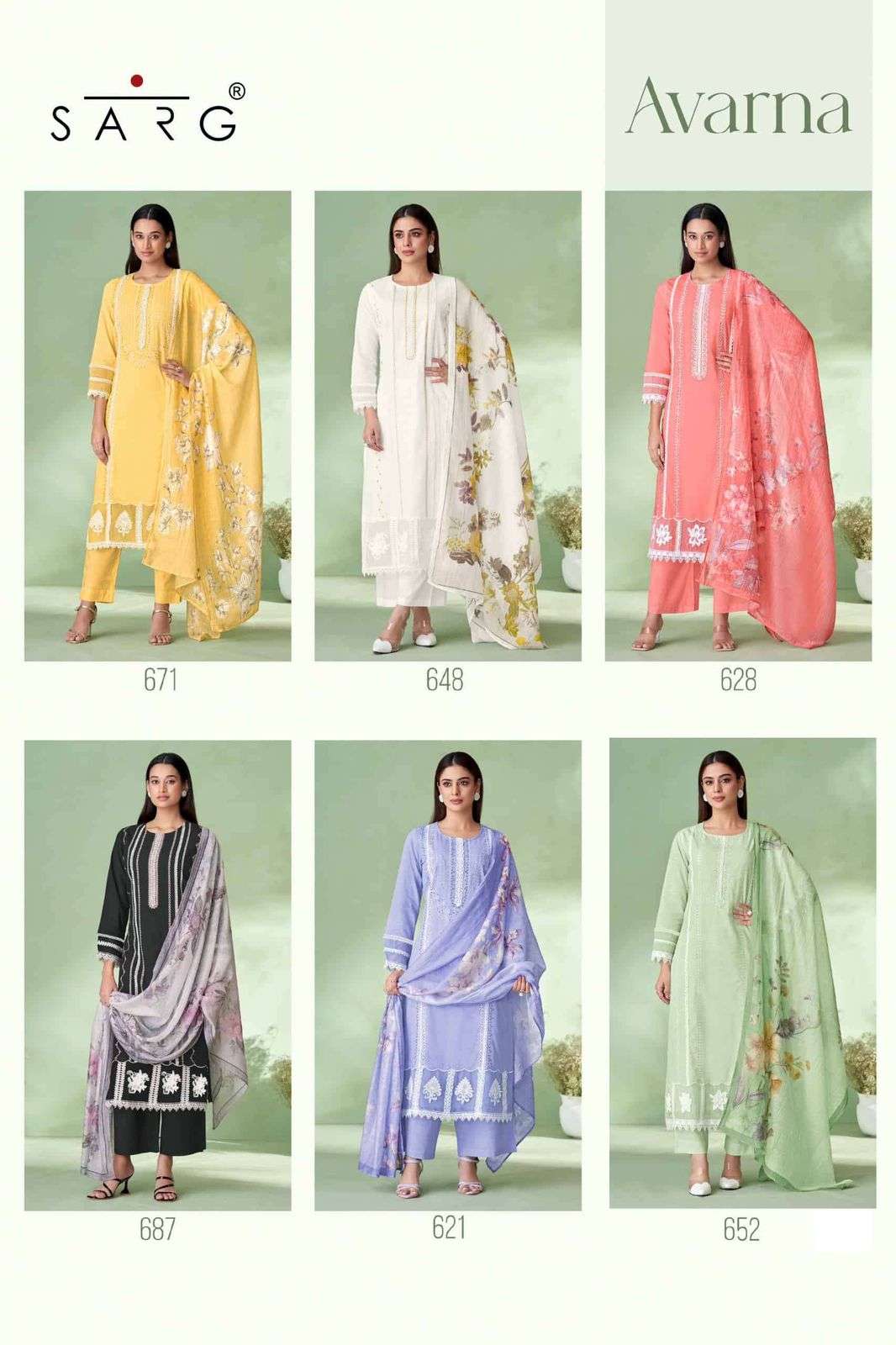 avarna by sarg colors linen designer casual wear salwar kameez online dealer surat