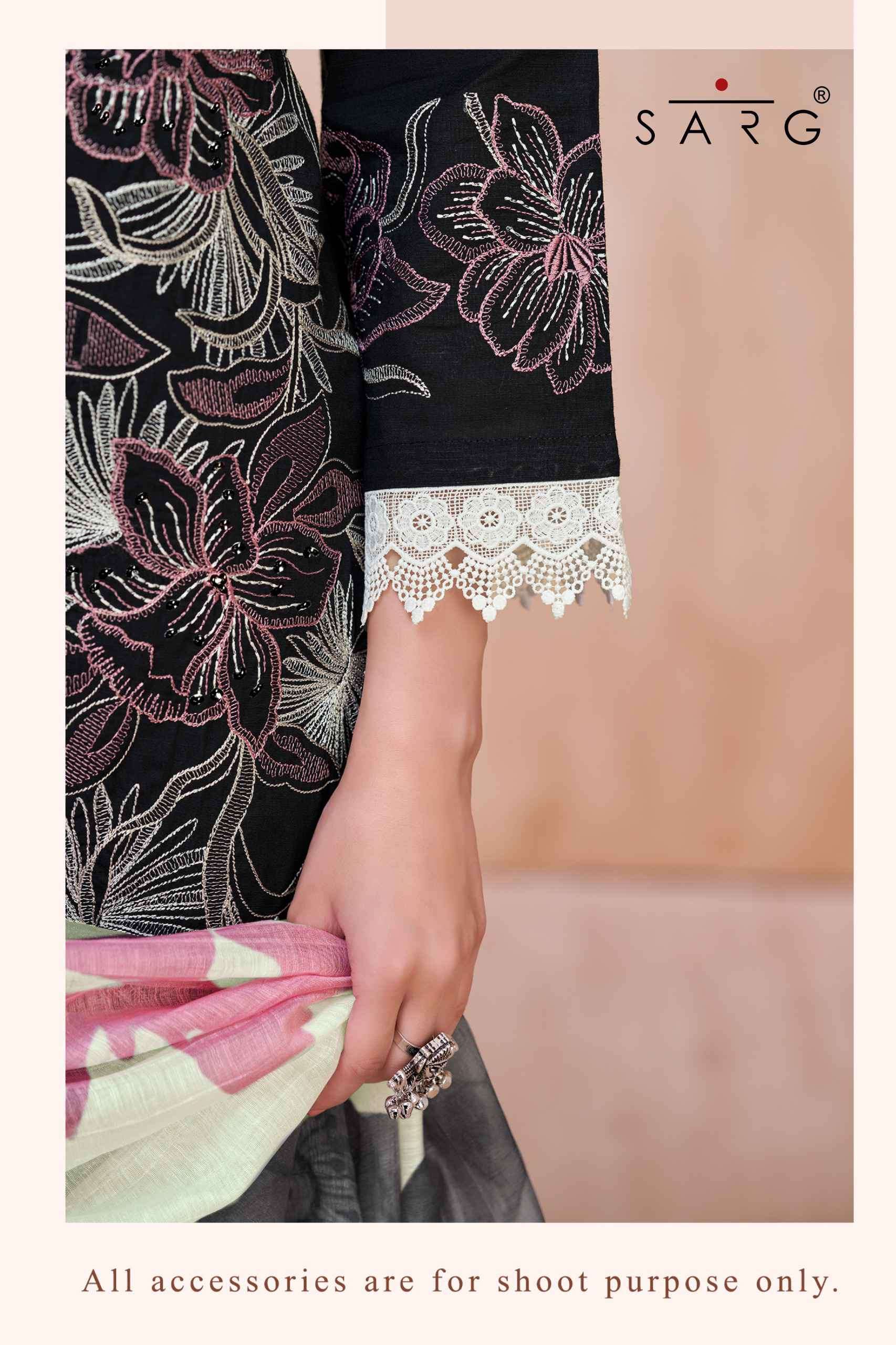 azalea by srag colors fancy embroidered cotton linen salwar kameez supplier surat