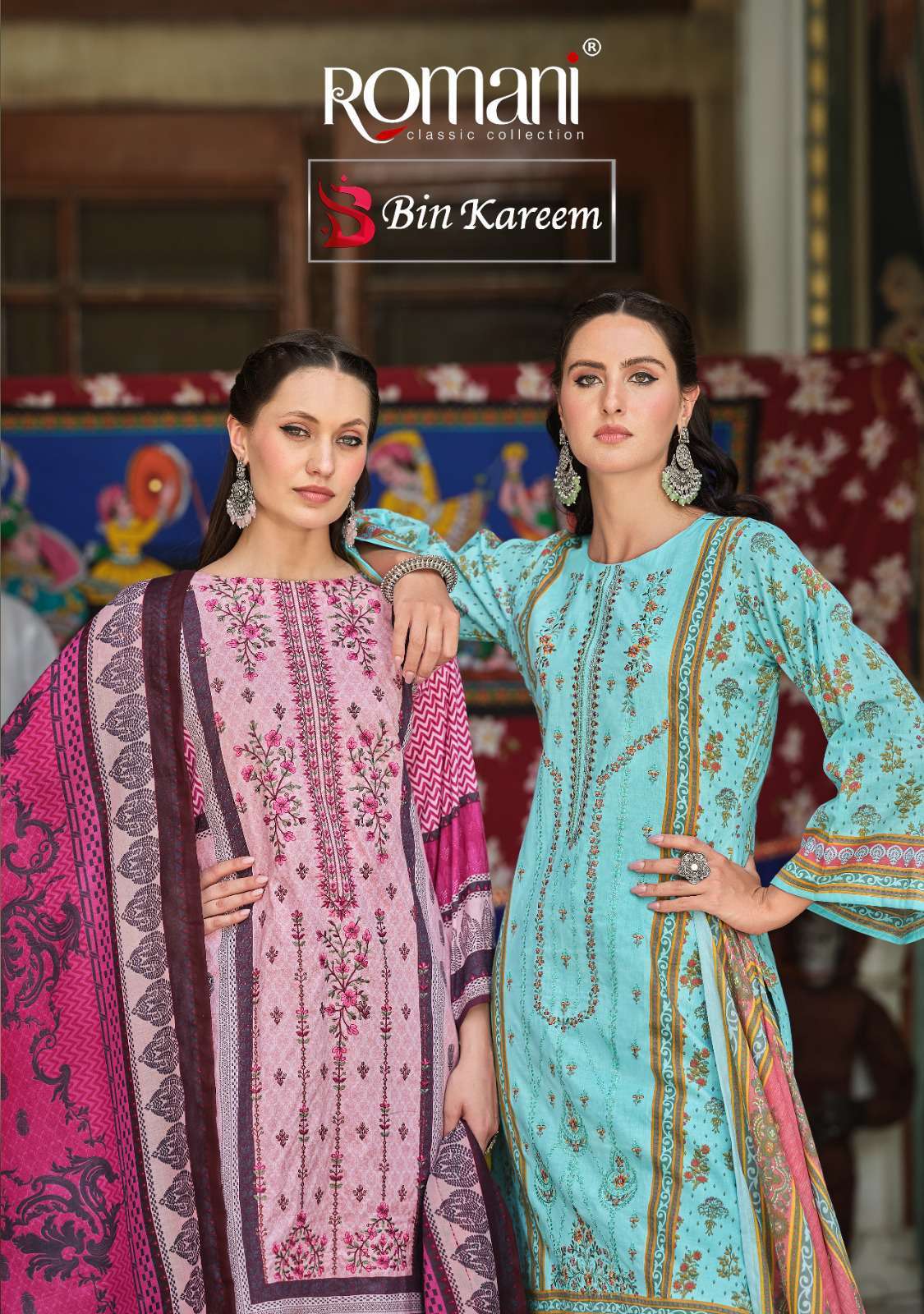 bin kareem by romani colors exclusive designer unstitch salwar kameez online surat