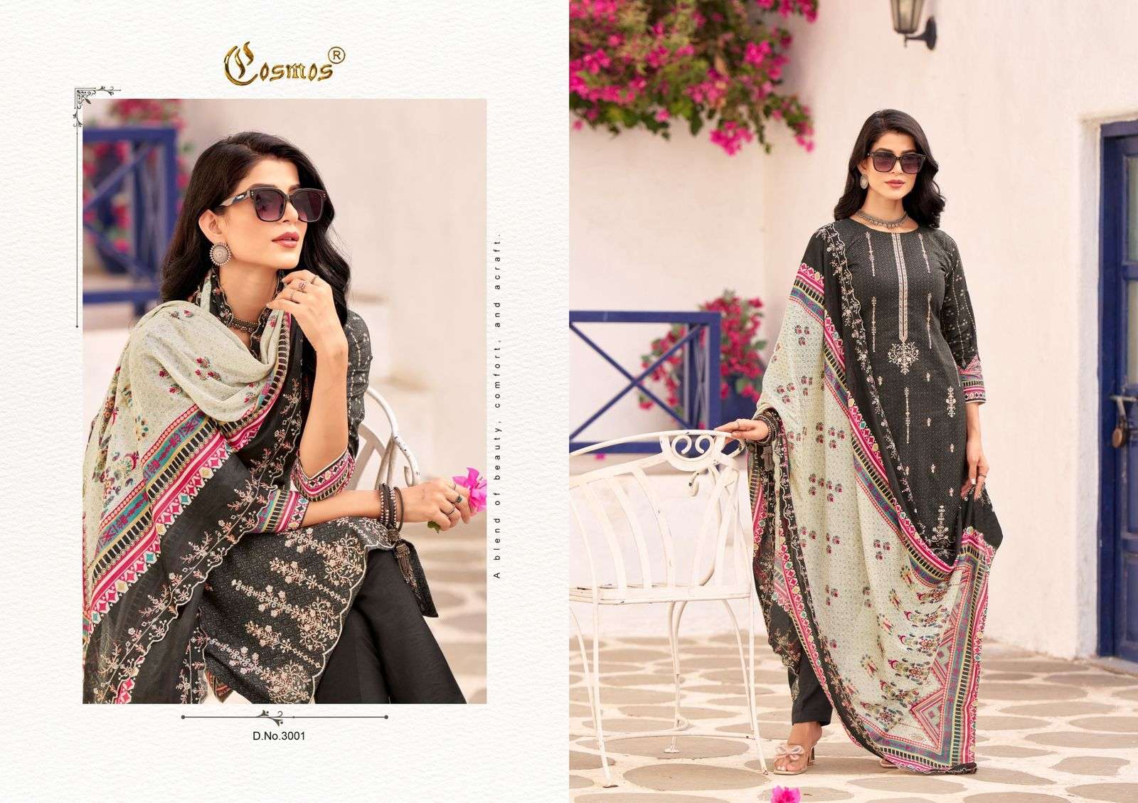 bin saeed vol 3 by cosmos colors heavy embroidery work latest designer unstitch salwar kameez buy online surat