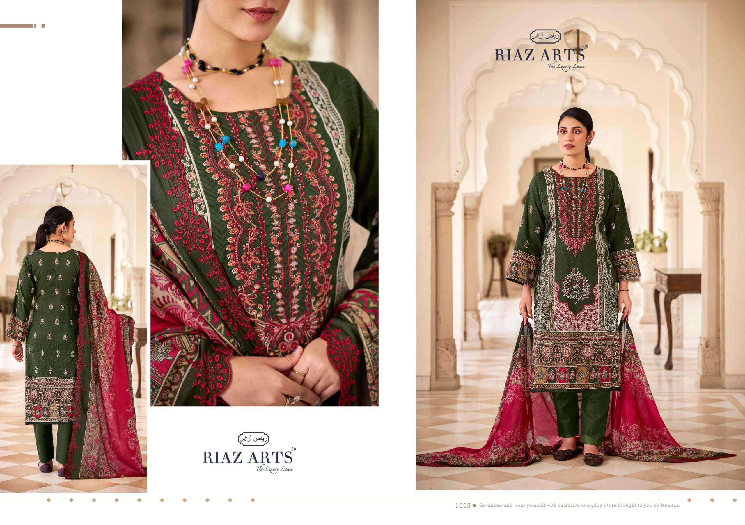 bin saeed vol 9 by riaz arts colors exclusive embroidered cotton summer wear salwar kameez online surat