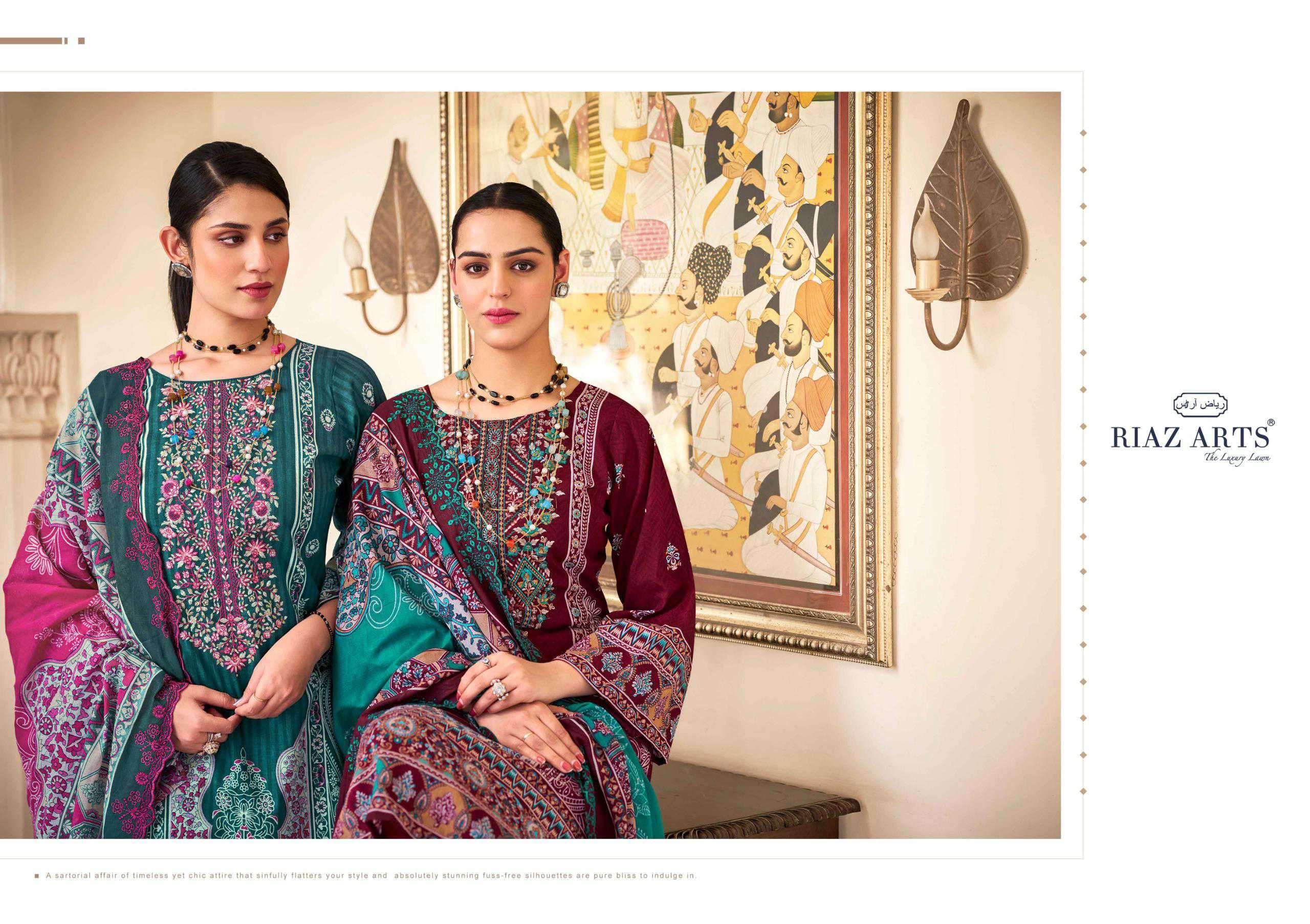 bin saeed vol 9 by riaz arts colors exclusive embroidered cotton summer wear salwar kameez online surat