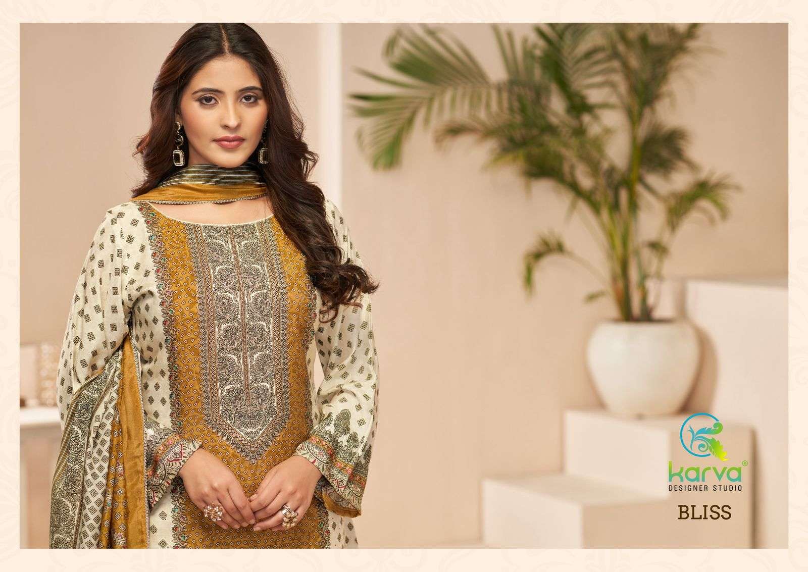 bliss by karva colors exclusive designer unstitched casual wear salwar kameez online surat