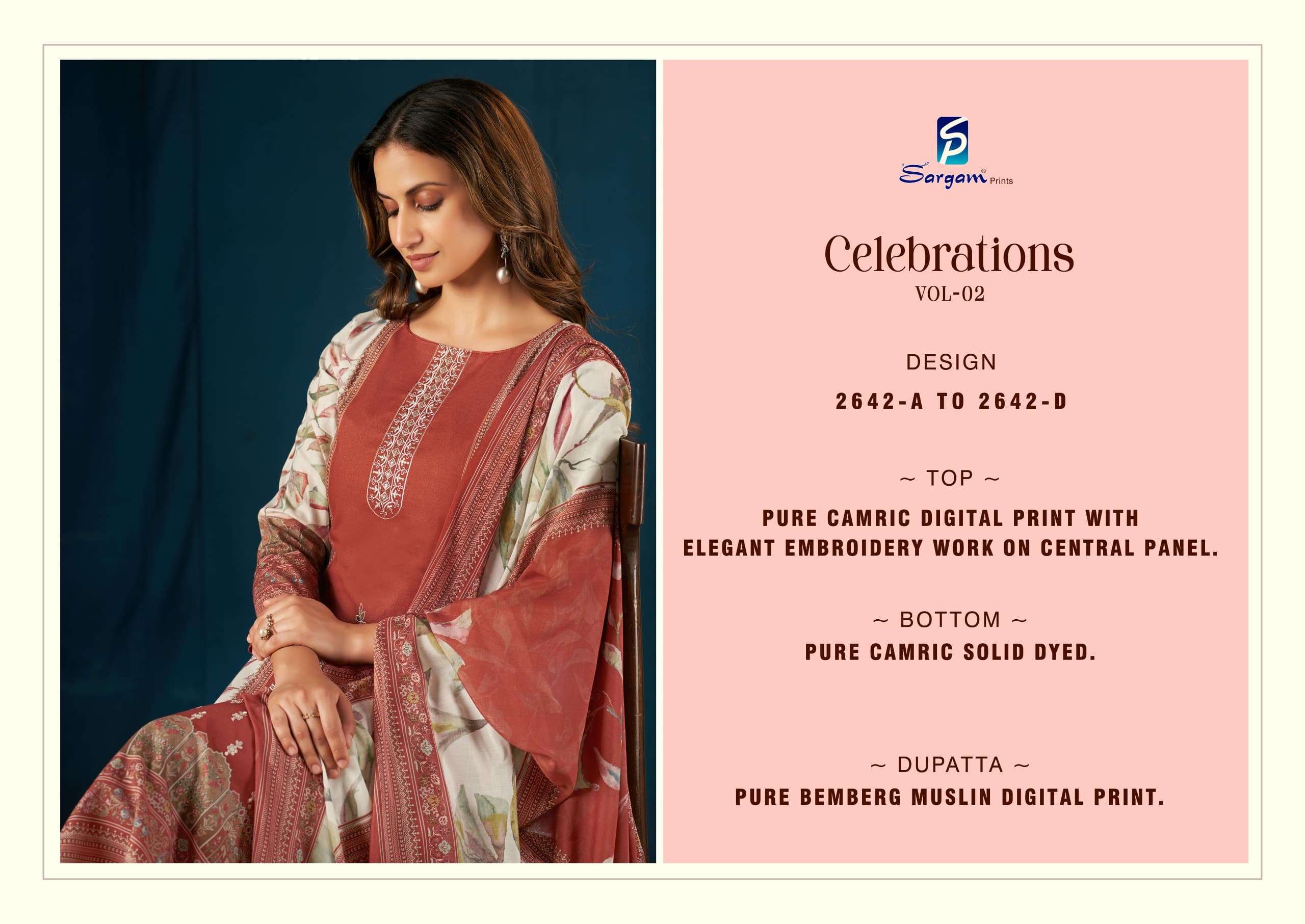 celebration vol-2 by sargam colors ready to casual wear salwar kameez buy best online price surat