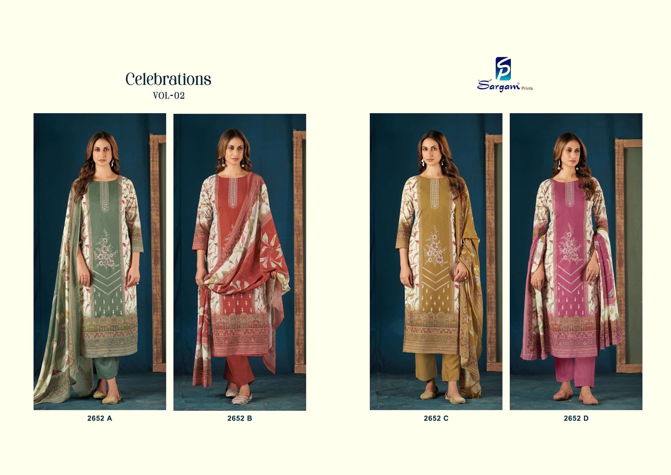 celebration vol-2 by sargam colors ready to casual wear salwar kameez buy best online price surat