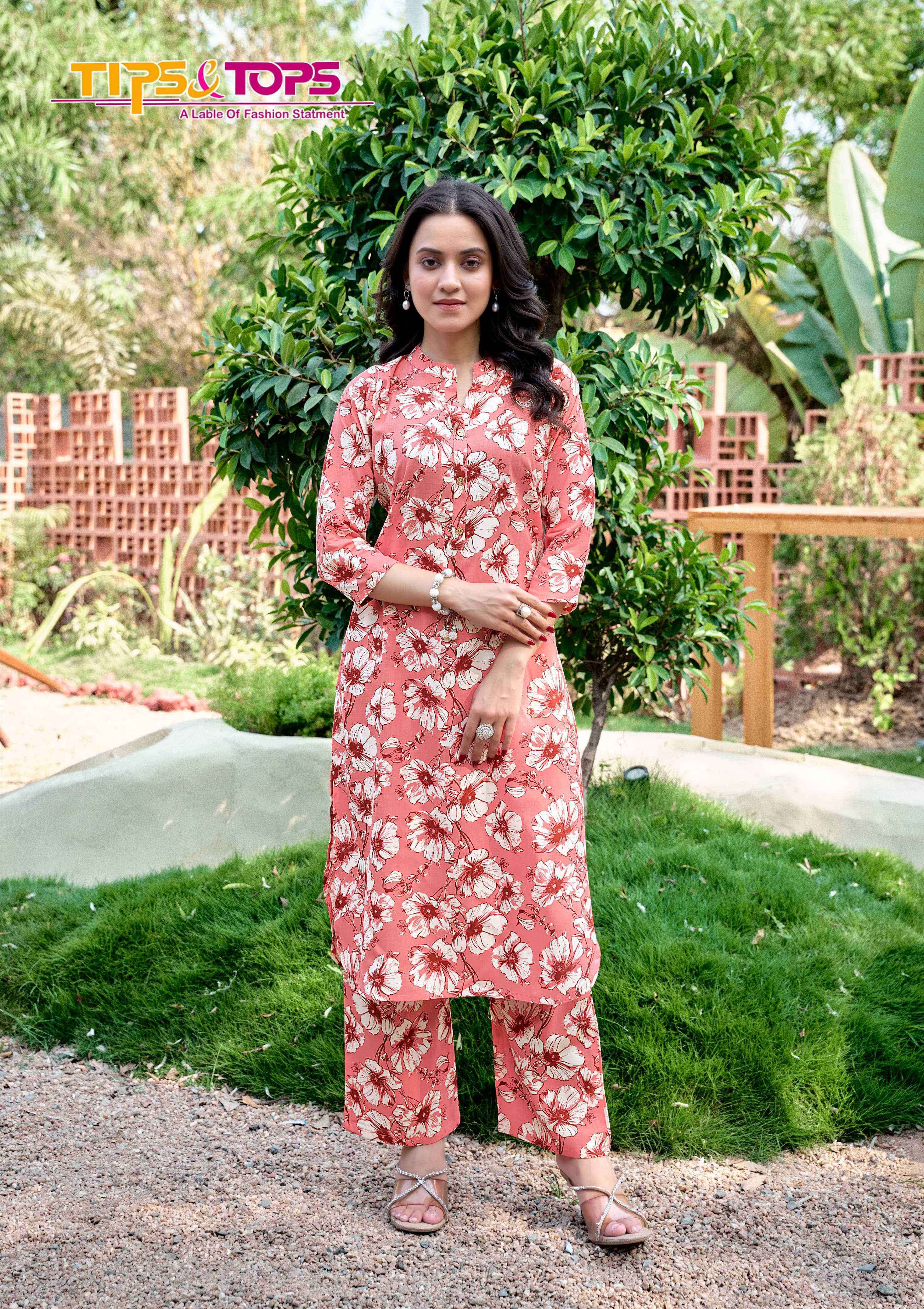 cinderella vol 5 by tips and tops rayon printed summer daily wear readymade cord set buy online surat