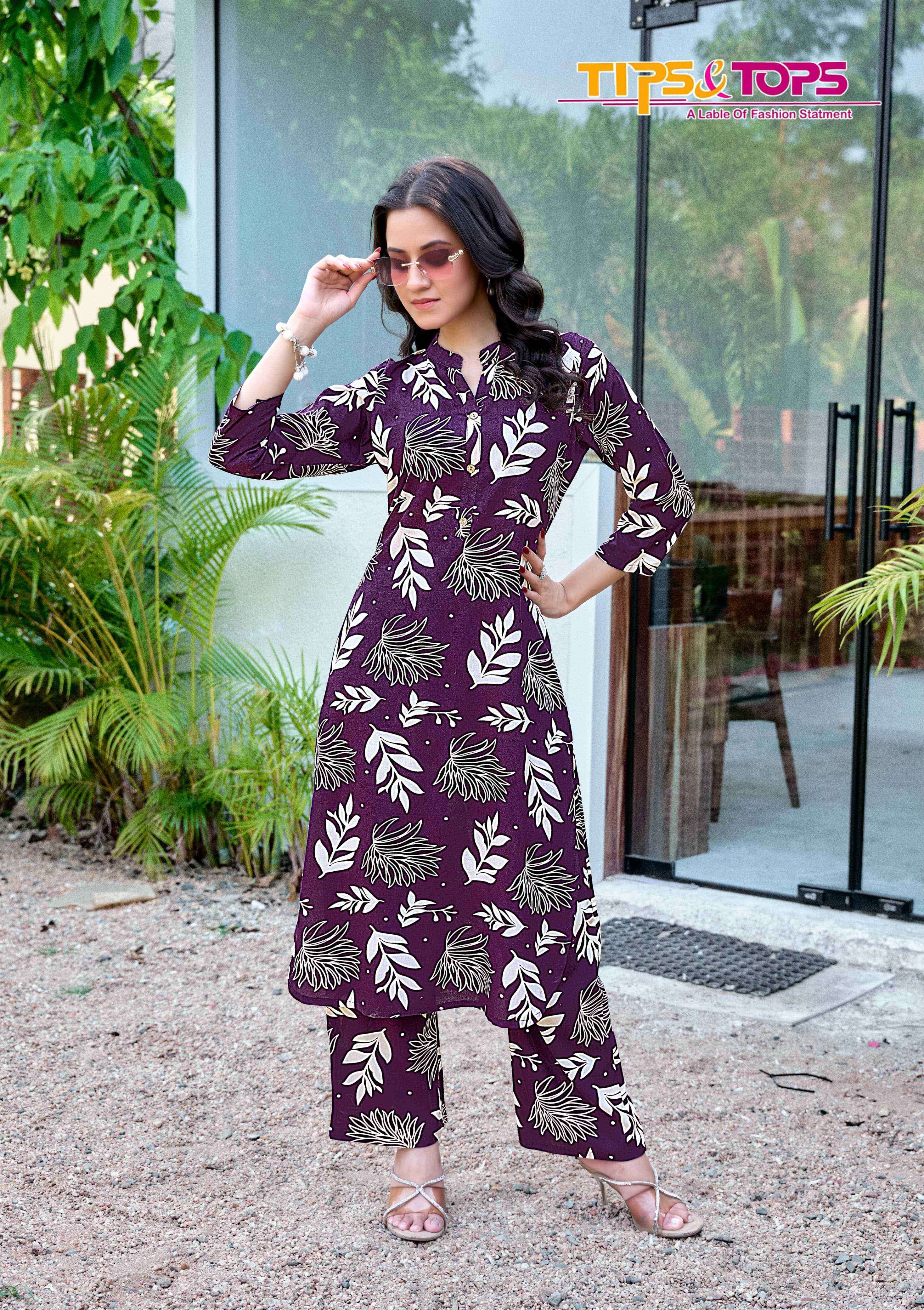 cinderella vol 5 by tips and tops rayon printed summer daily wear readymade cord set buy online surat