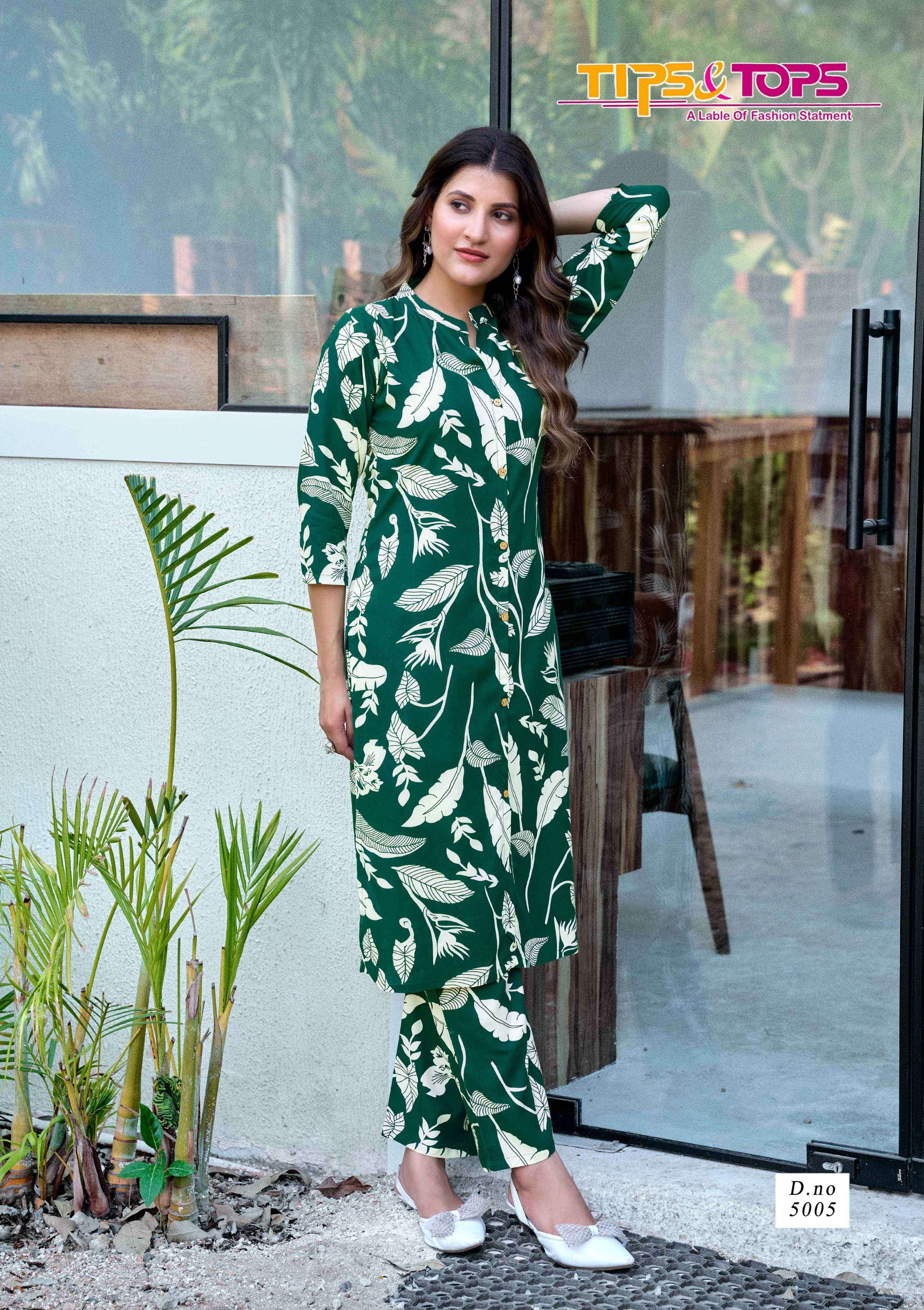 cinderella vol 5 by tips and tops rayon printed summer daily wear readymade cord set buy online surat