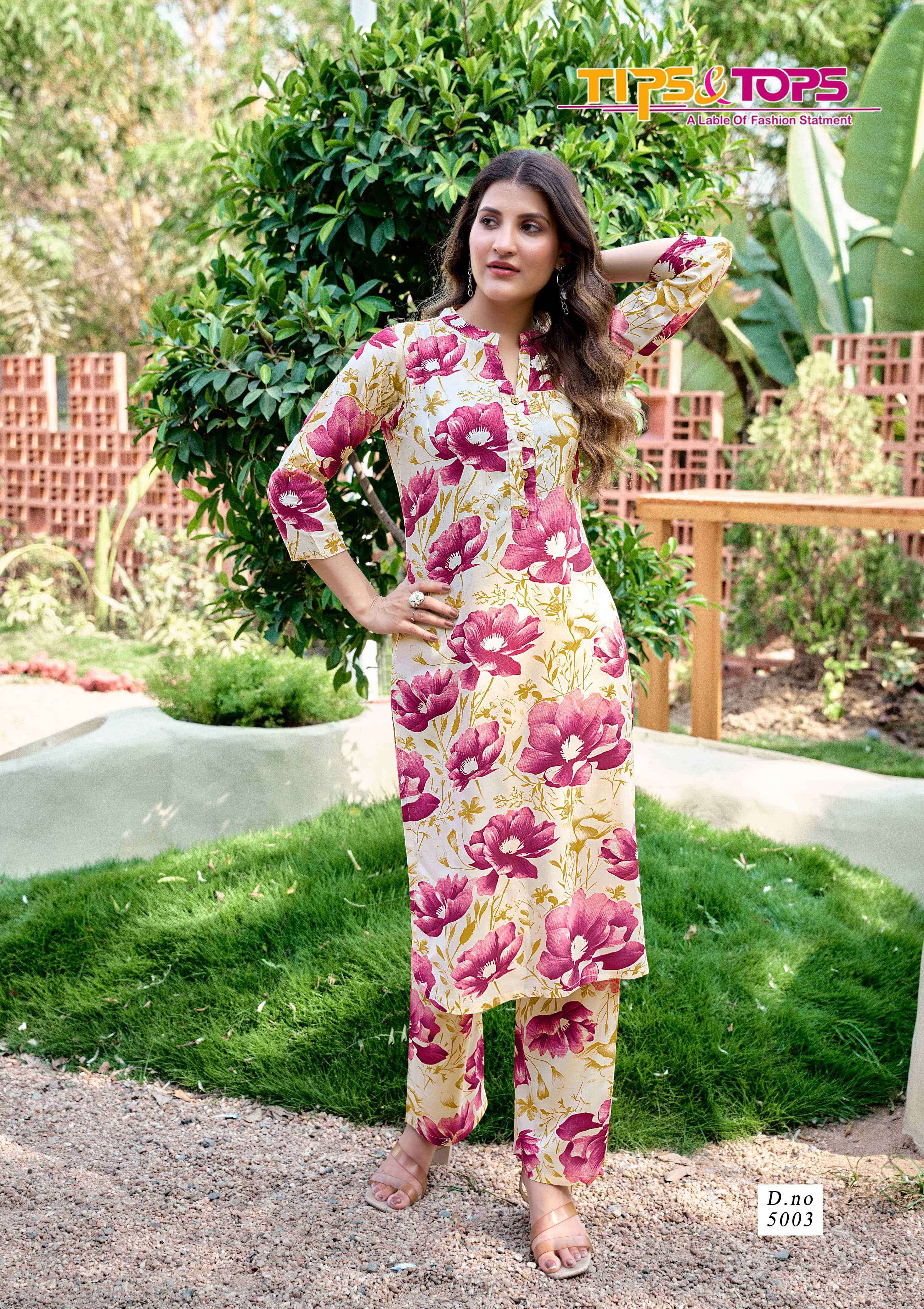 cinderella vol 5 by tips and tops rayon printed summer daily wear readymade cord set buy online surat